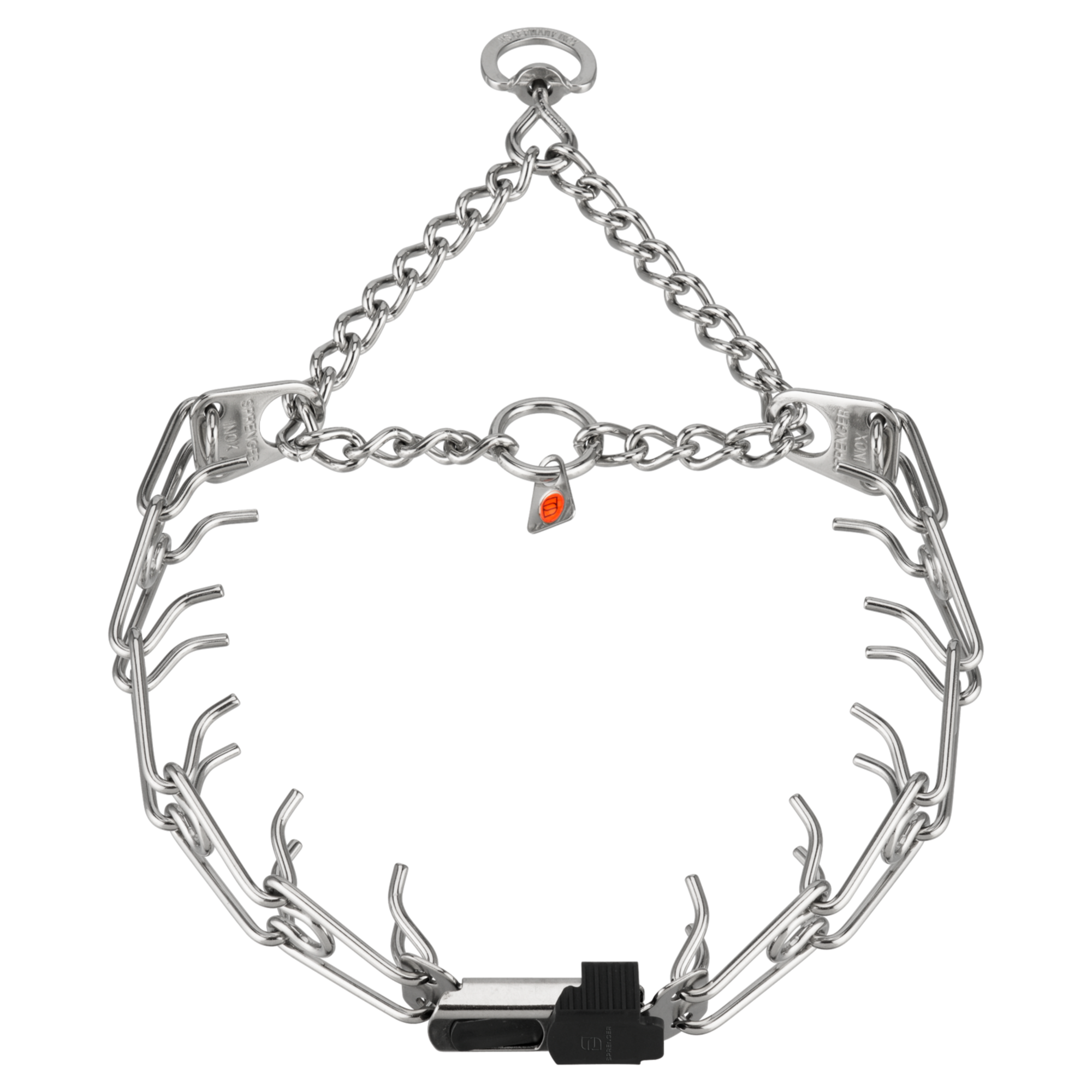 ULTRA-PLUS Dressurhalskette mit Centerplatte, Durchzugskette und ClicLock