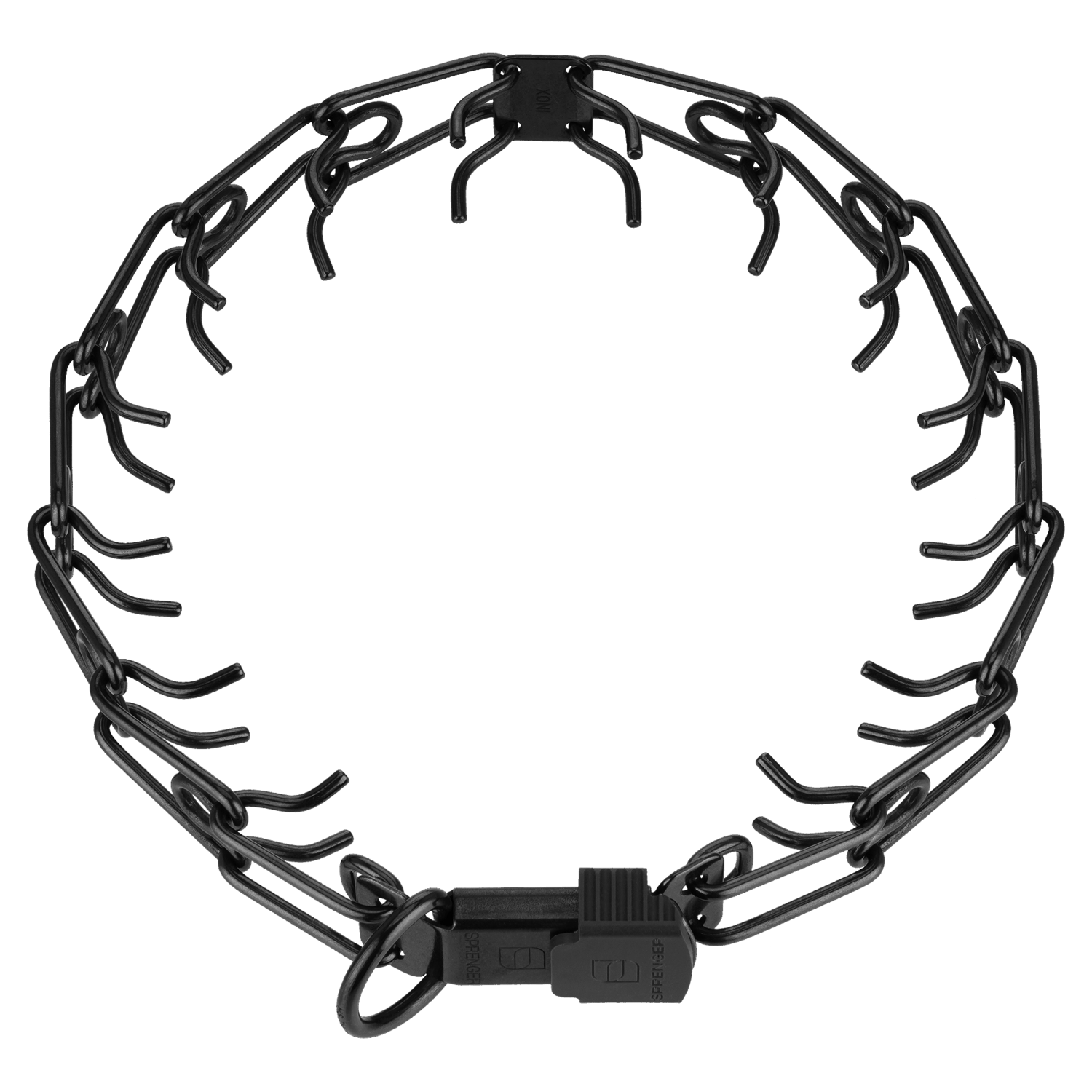 ULTRA-PLUS Dressurhalskette mit Centerplatte und ClicLock - Edelstahl Rostfrei schwarz | 50108-57.png | 1742809789