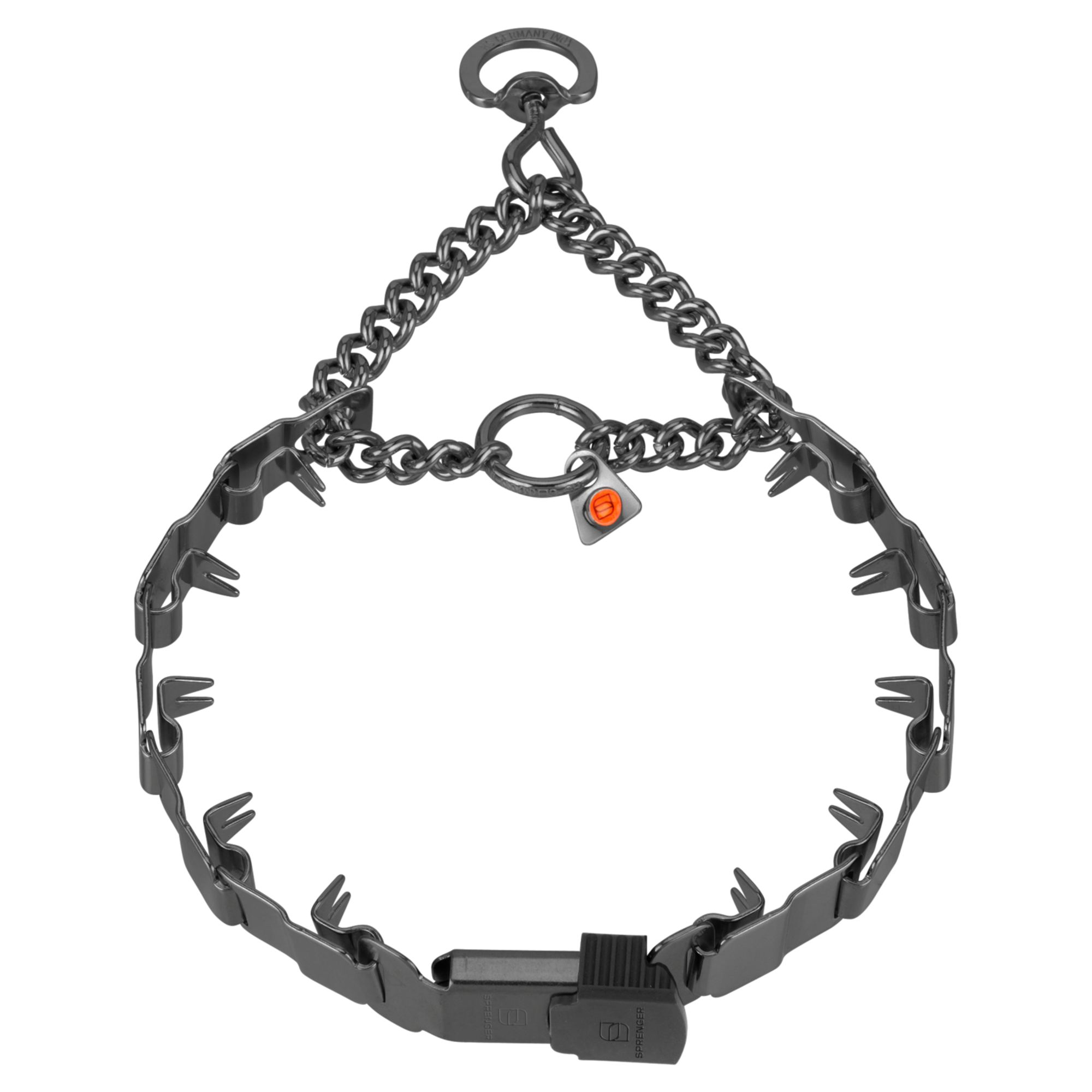NeckTech Sport mit Durchzugskette und ClicLock - Edelstahl Rostfrei schwarz matt