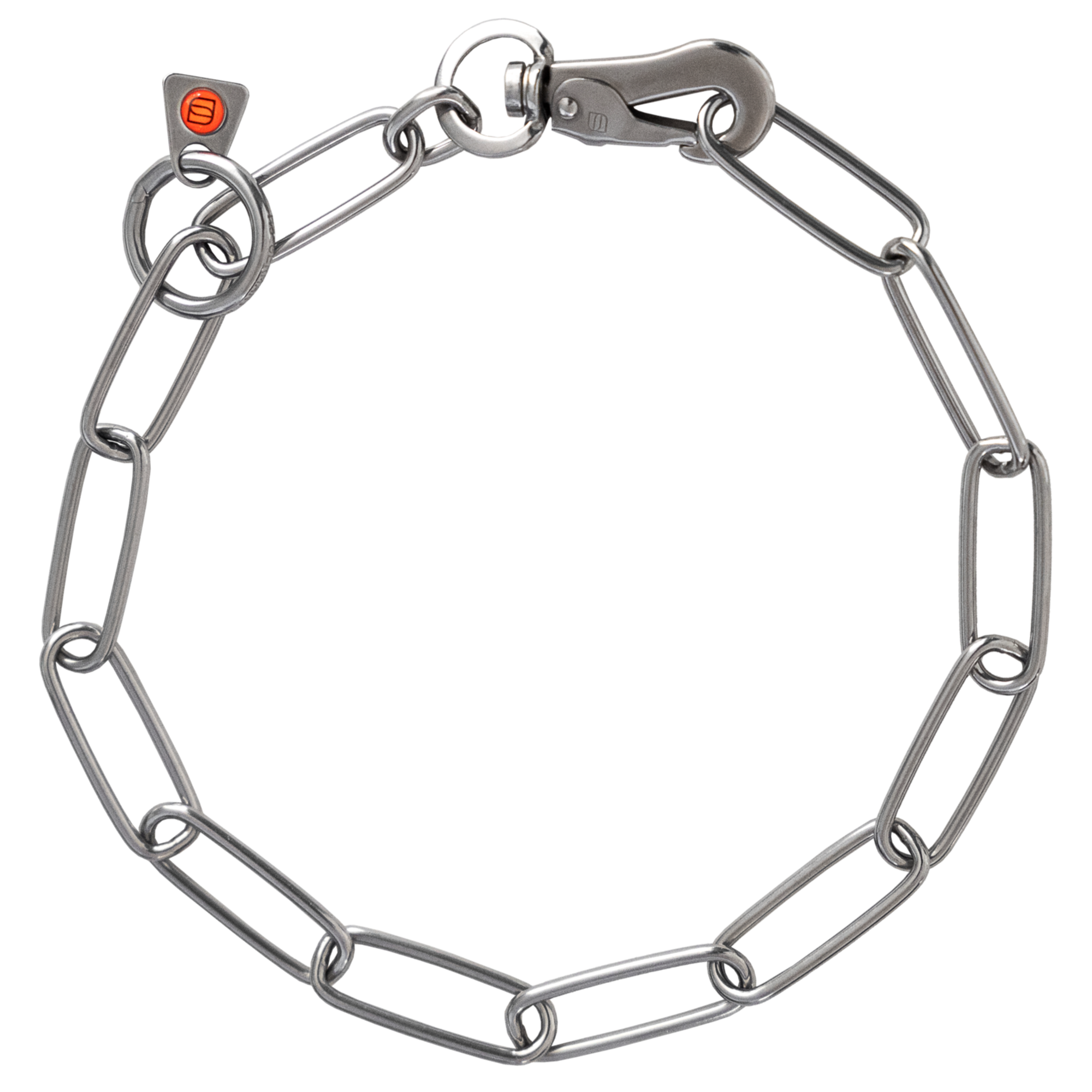 Halskette, langgliedrig, verstellbar - mit SPRENGER-Haken - Edelstahl Rostfrei, 3,0 mm
