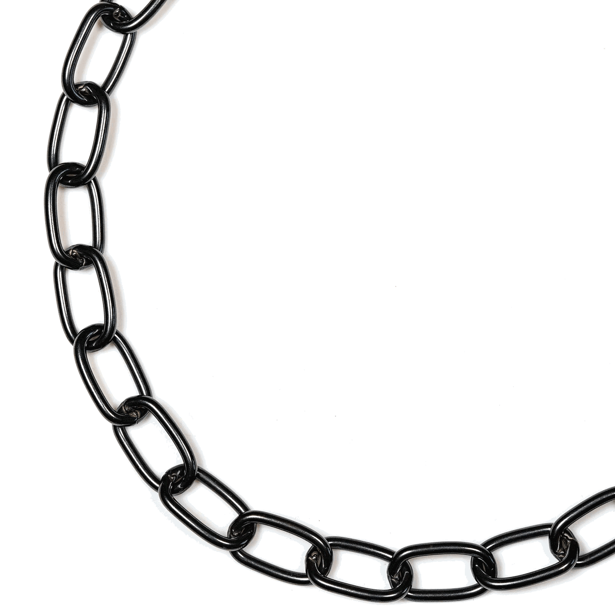 Halskette, medium, mit Durchzugskette - Edelstahl Rostfrei schwarz, 3,0 mm