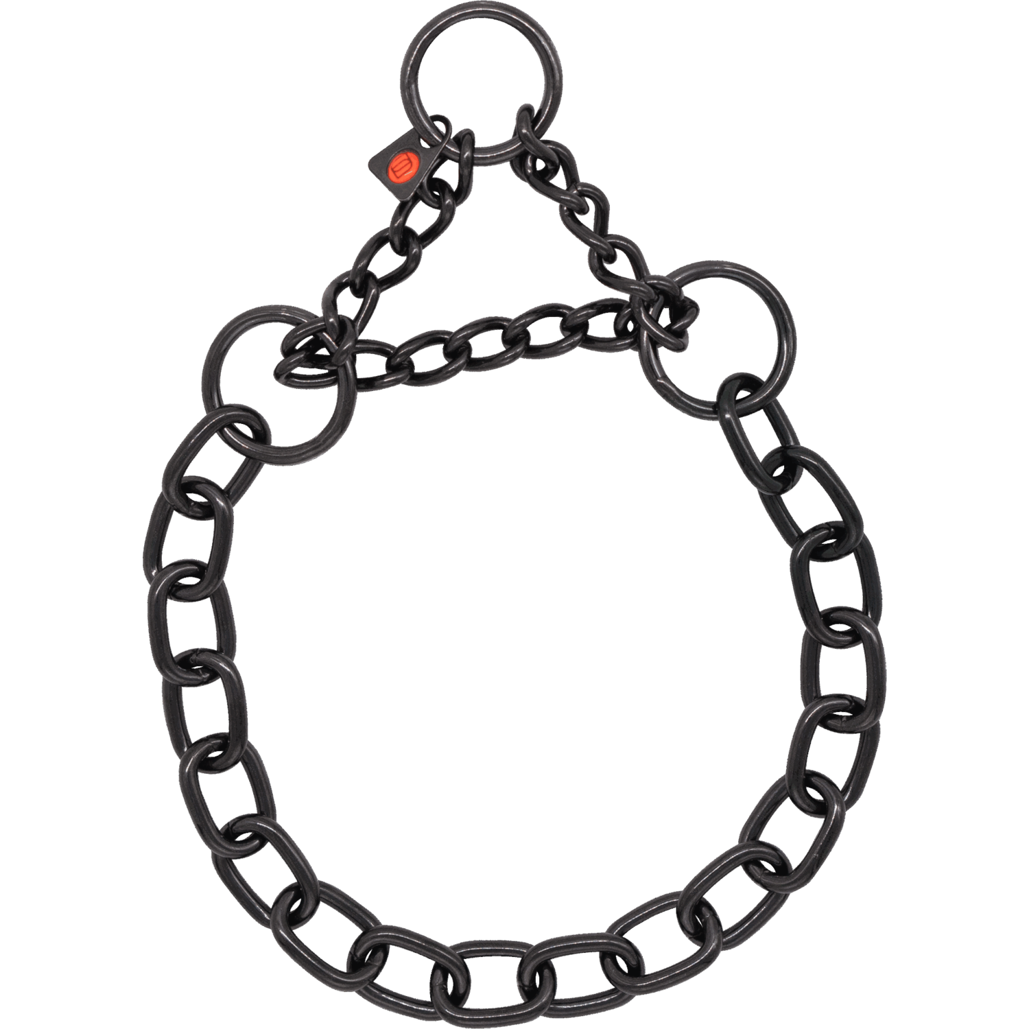 Halskette, medium, mit Zugbegrenzung - Edelstahl Rostfrei schwarz, 4,0 mm