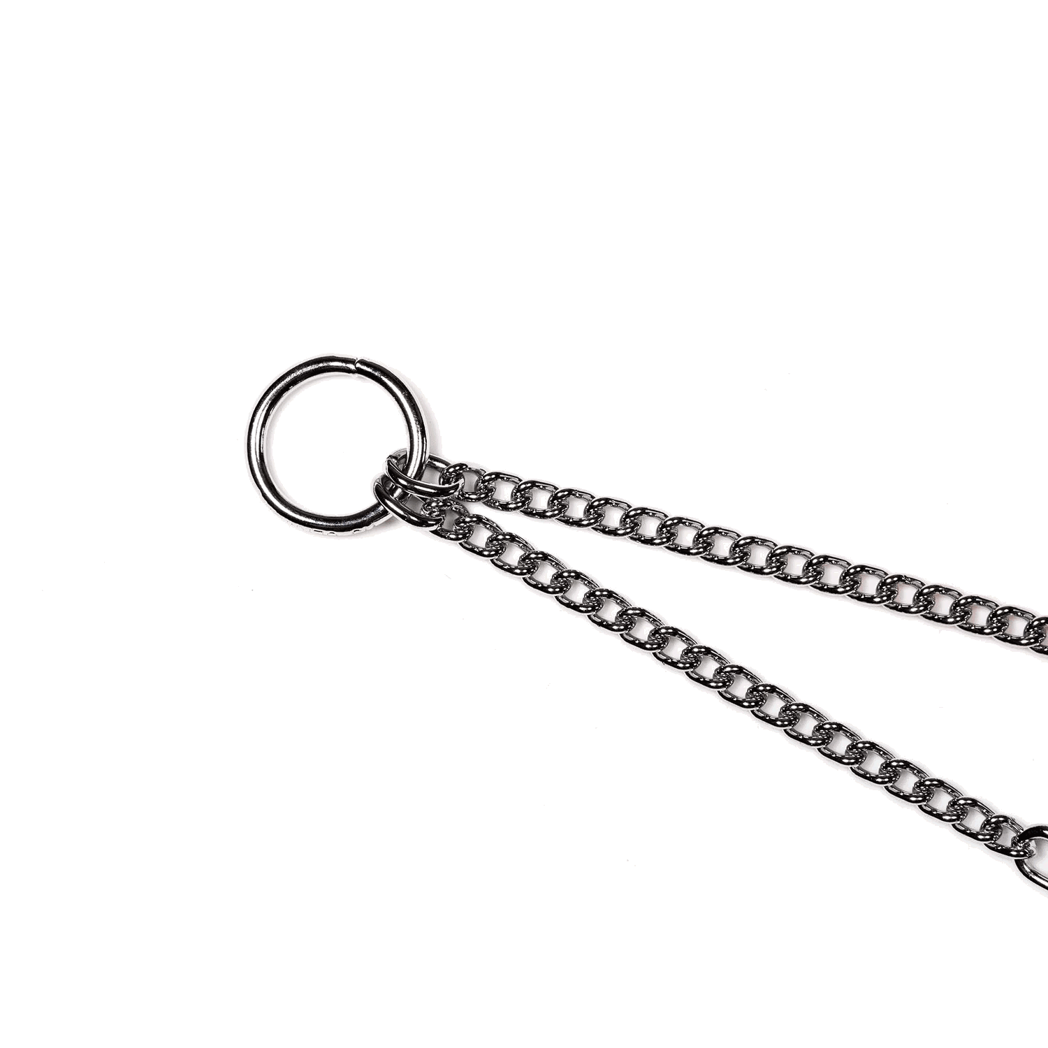 Koppelkette mit Karabinerhaken - Stahl verchromt, 4 mm, 61 cm