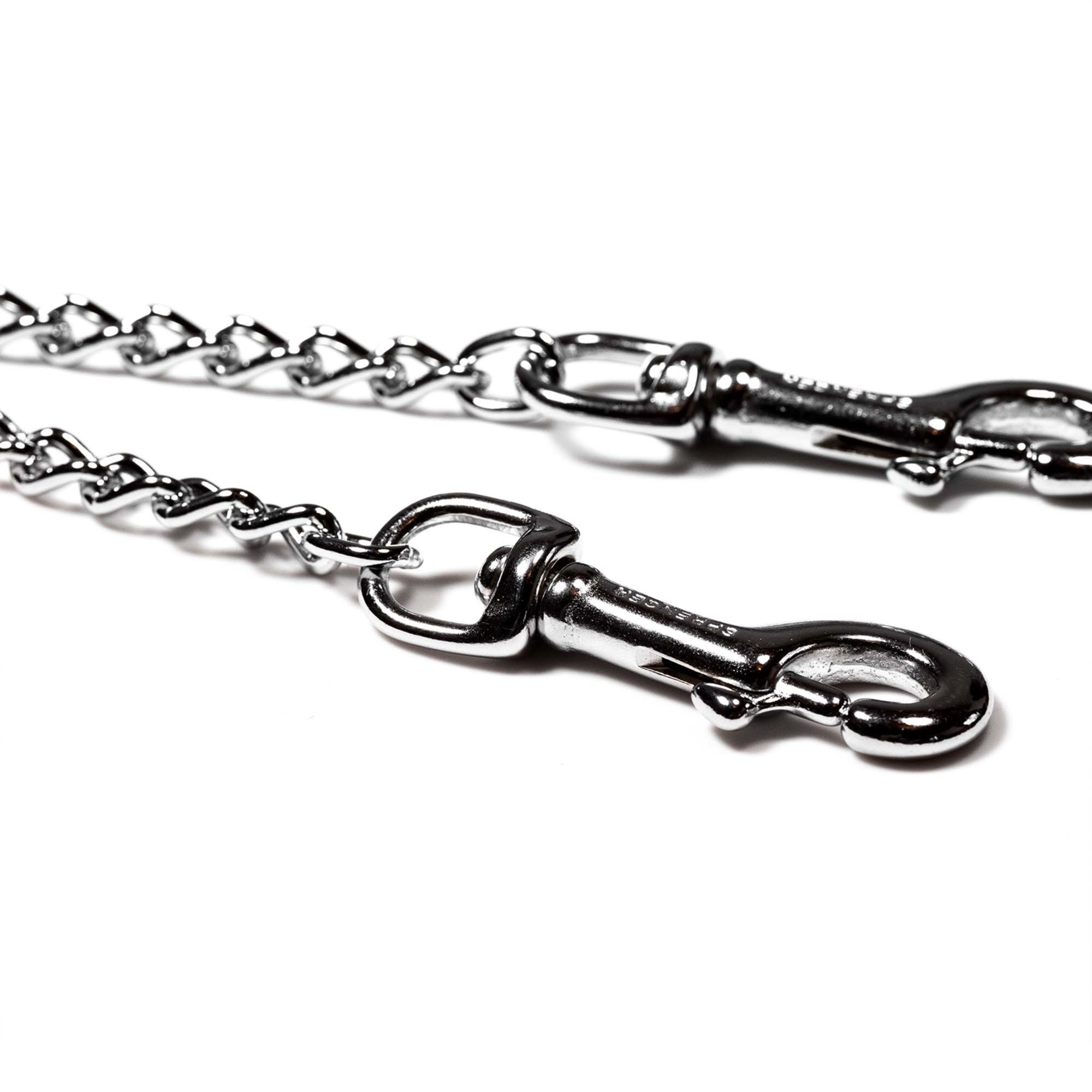 Koppelkette mit Karabinerhaken - Stahl verchromt