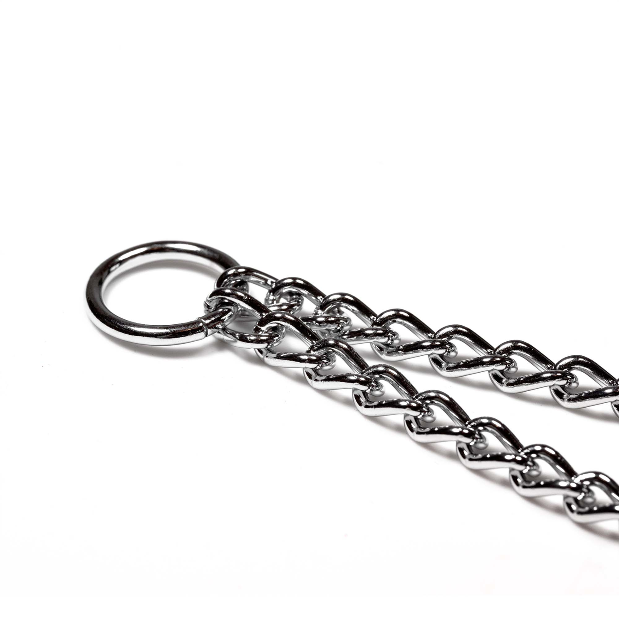 Koppelkette mit Karabinerhaken - Stahl verchromt