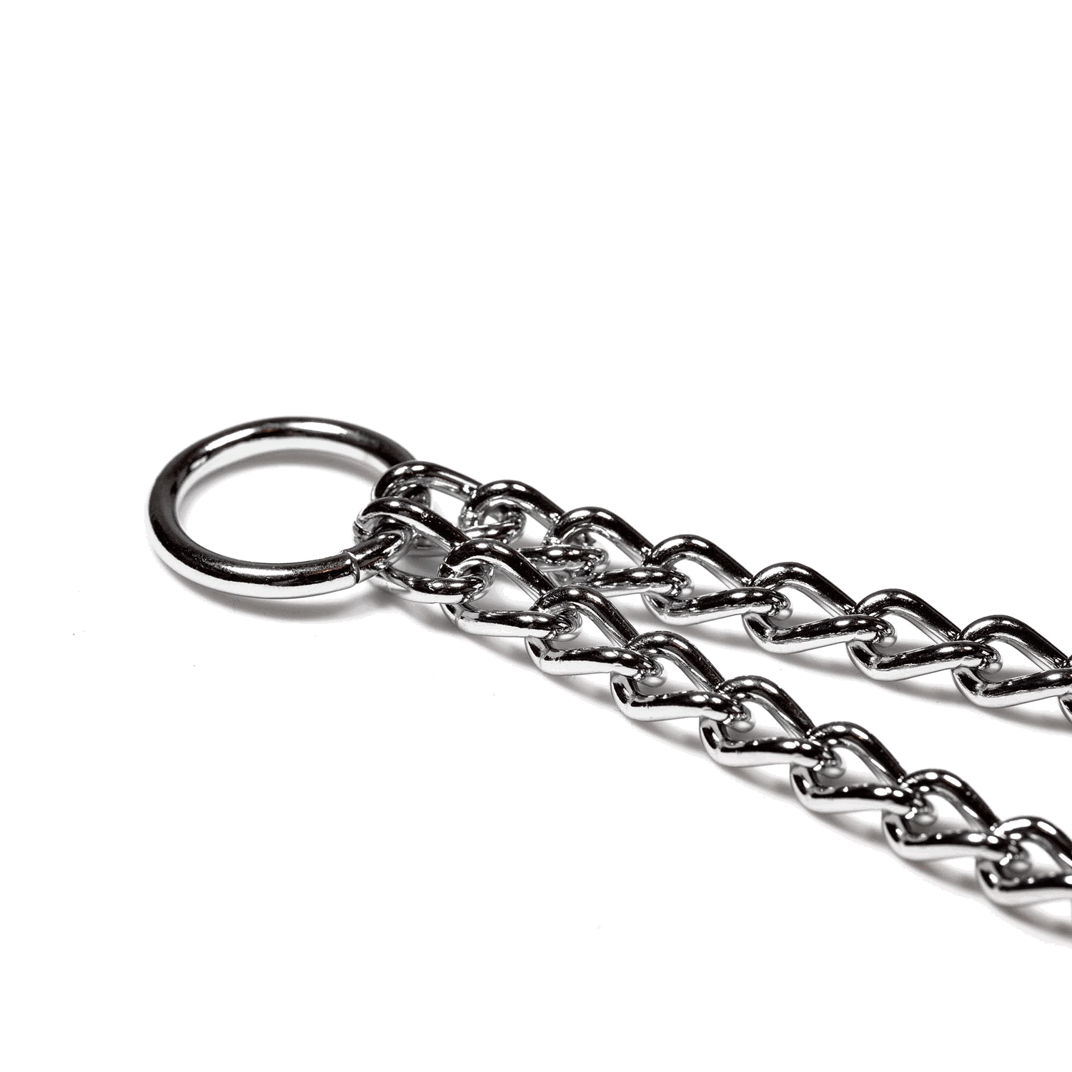 Koppelkette mit Karabinerhaken - Stahl verchromt