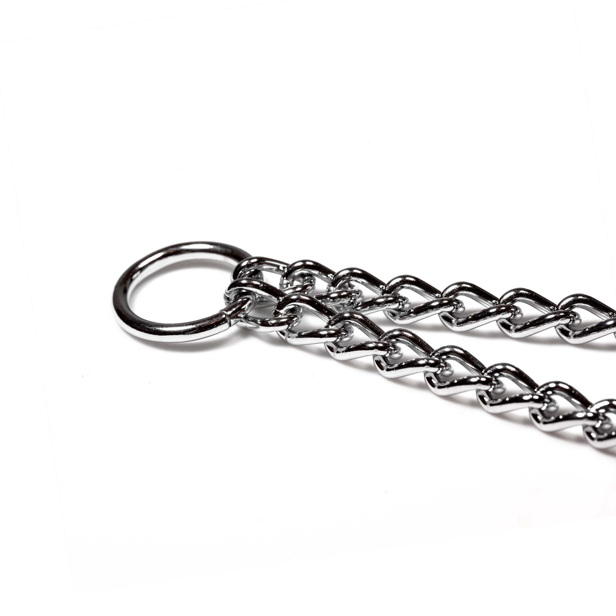 Koppelkette mit Karabinerhaken - Stahl verchromt, 4 mm, 61 cm