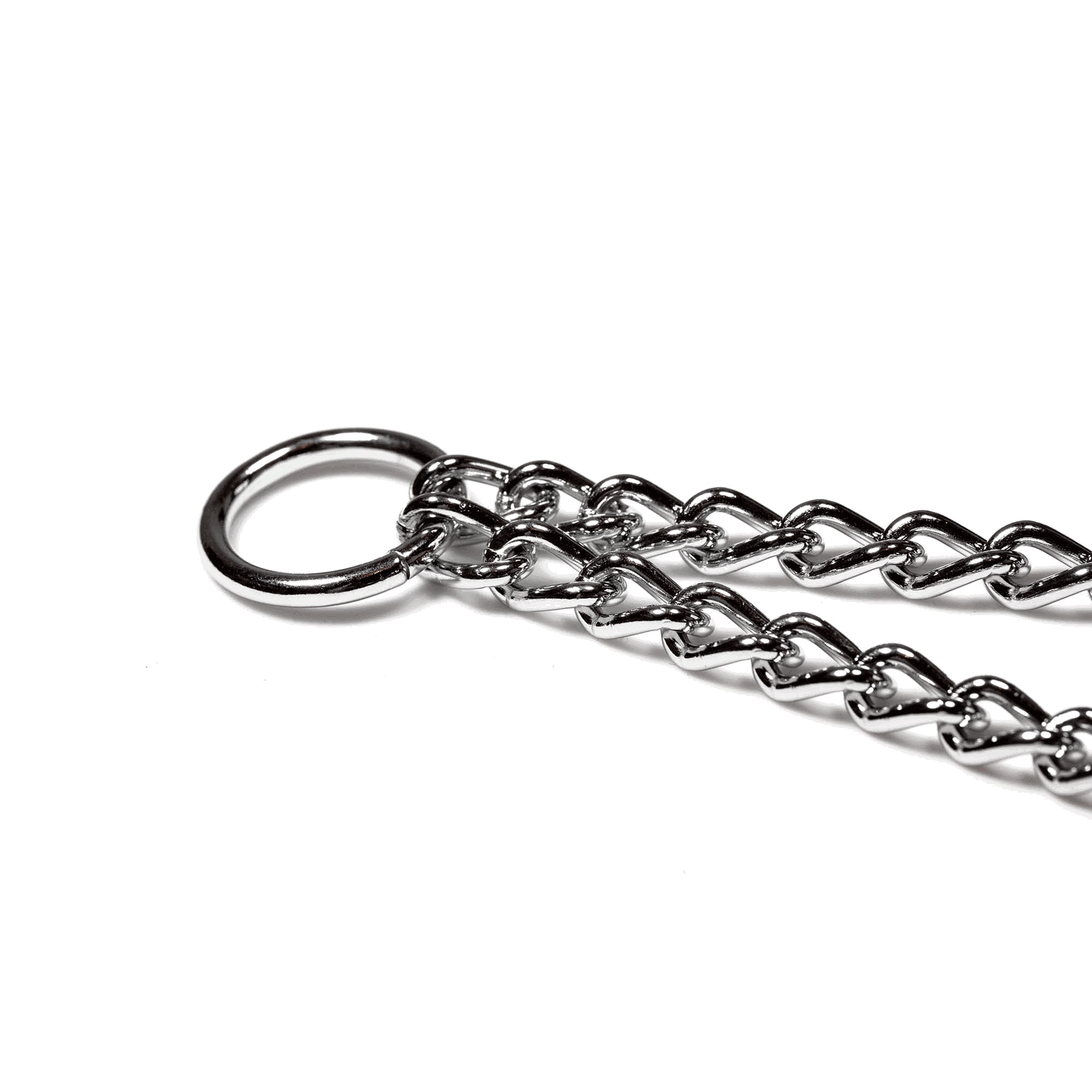Koppelkette mit Karabinerhaken - Stahl verchromt, 4 mm, 61 cm