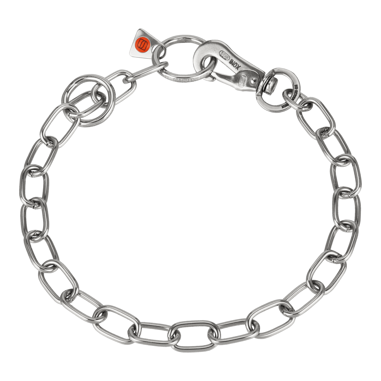 Halskette, verstellbar - mit SPRENGER-Haken und Ring - Edelstahl Rostfrei, 3,0 mm