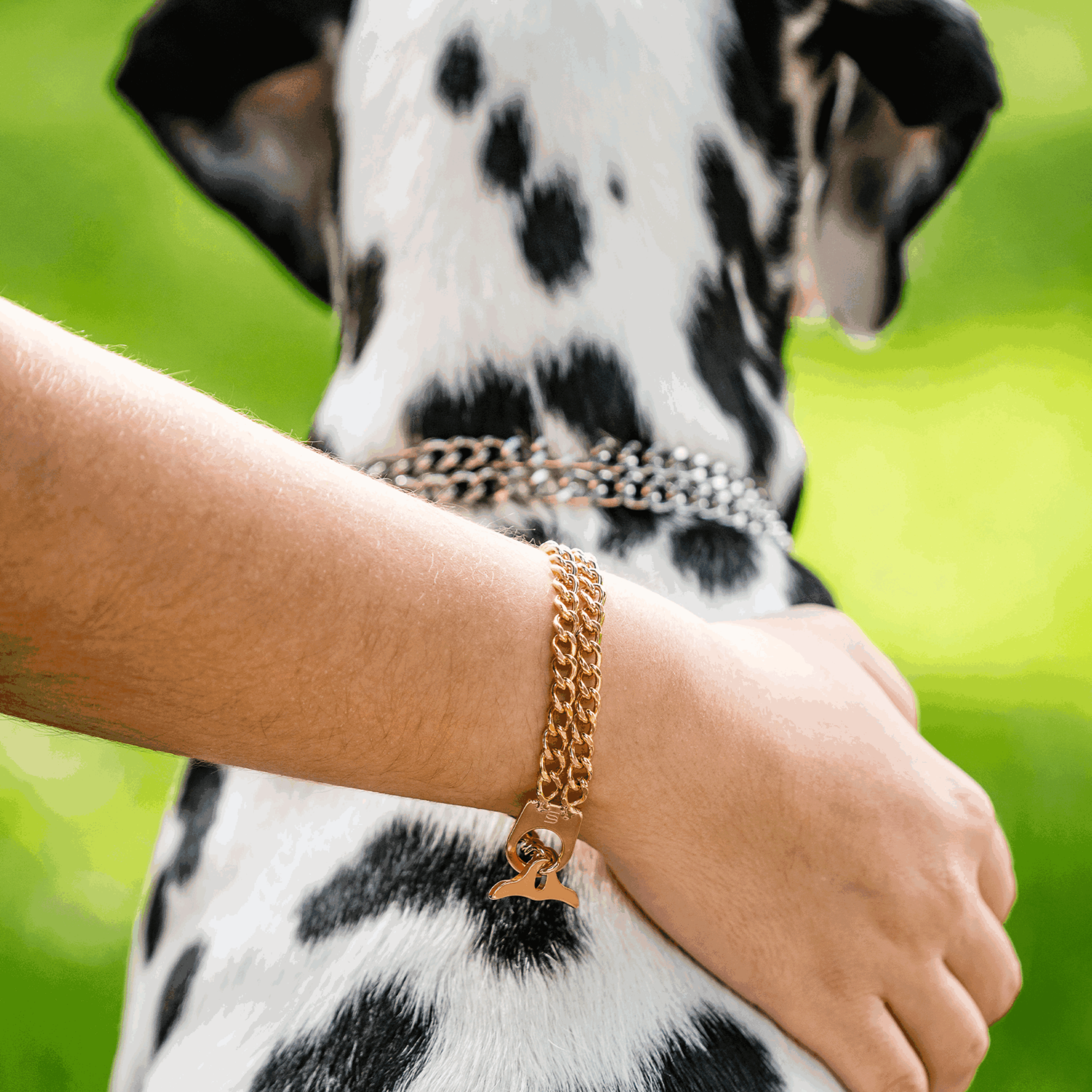 Damen Armband 2 reihig, Edelstahl roségold (18 Karat Hartvergoldung)