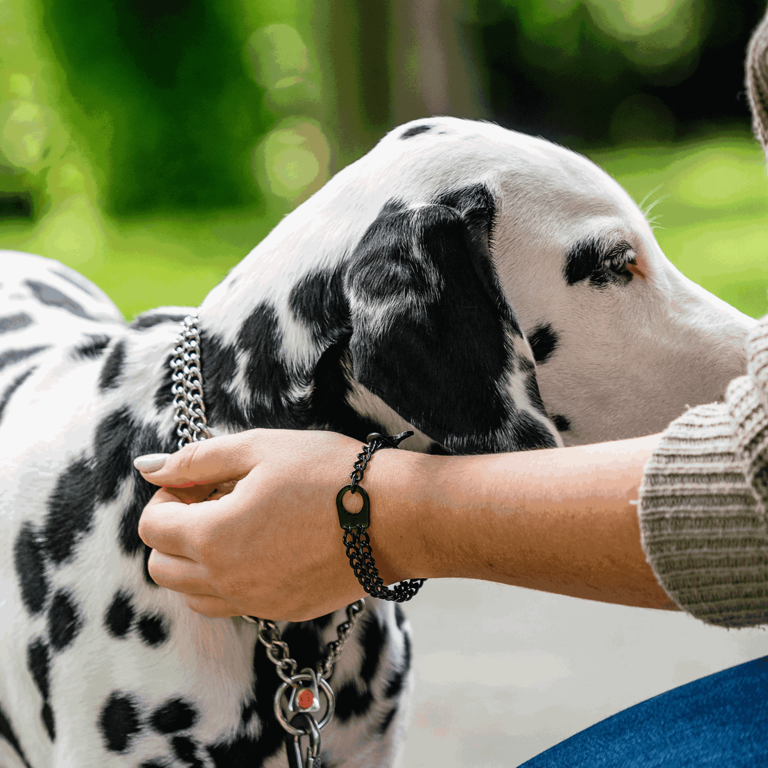 Damen Armband 2-reihig, Edelstahl schwarz mit Diamond Like Carbon Oberfläche