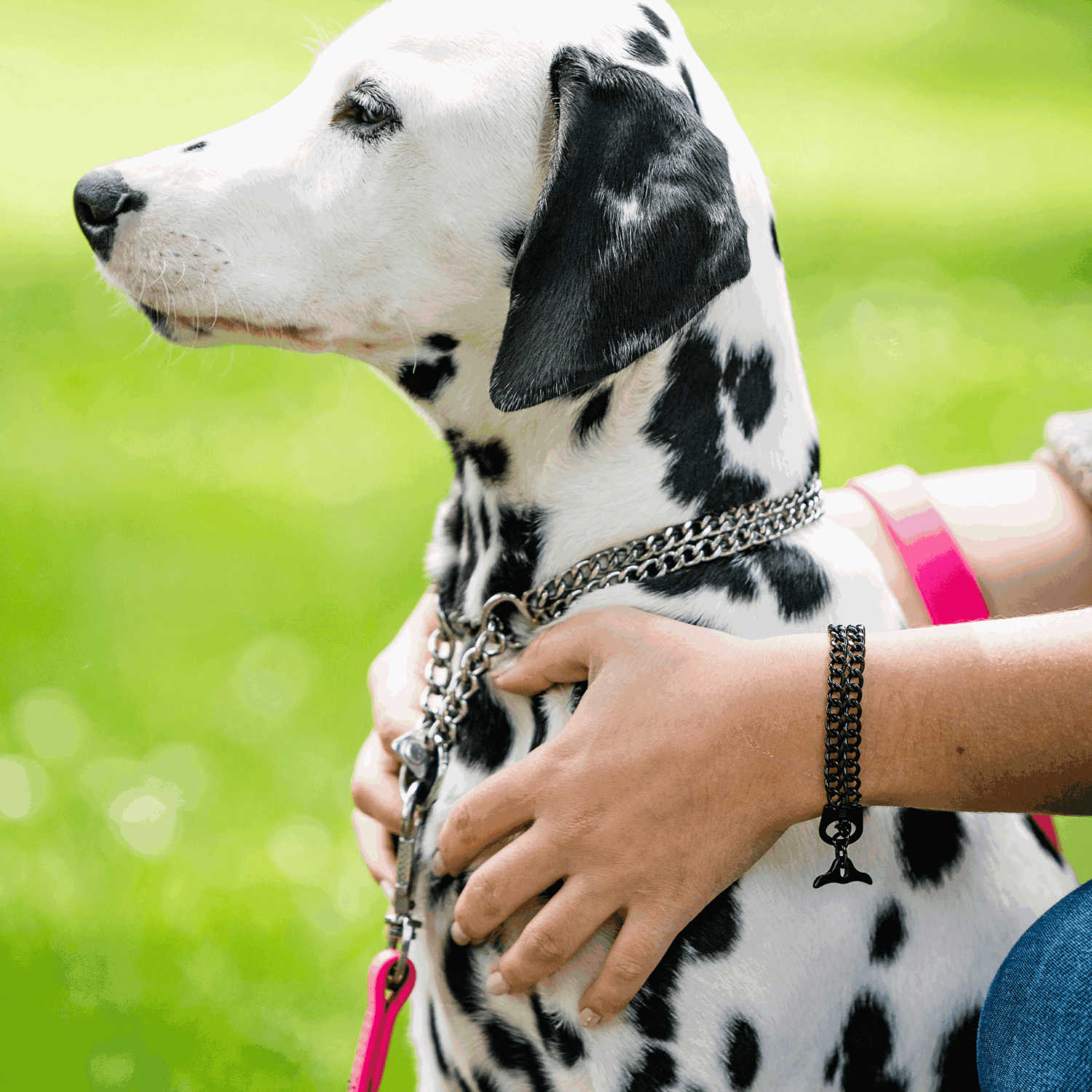 Damen Armband 2-reihig, Edelstahl schwarz mit Diamond Like Carbon Oberfläche