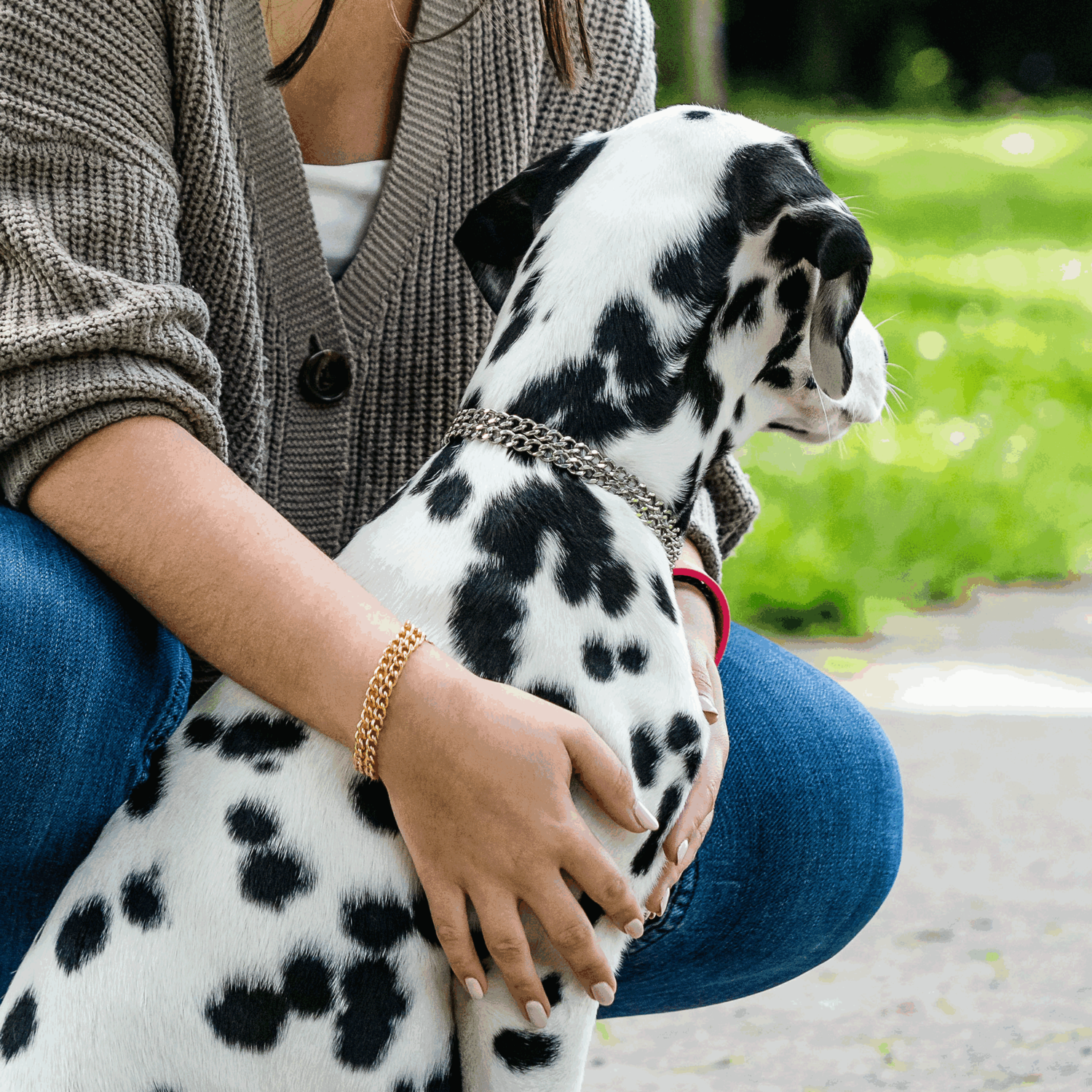 Damen Armband 2-reihig, Edelstahl gold (18 Karat Hartvergoldung)