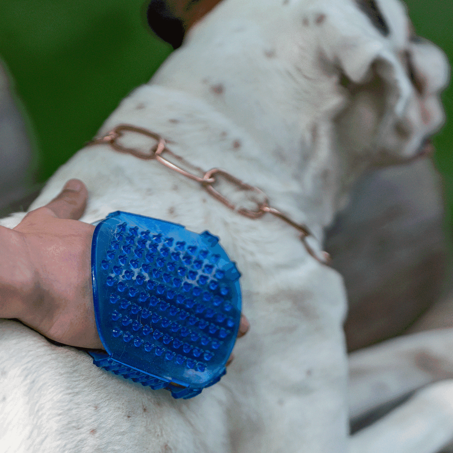 Gel-Massagehandschuh - Kunststoff, pastell blau