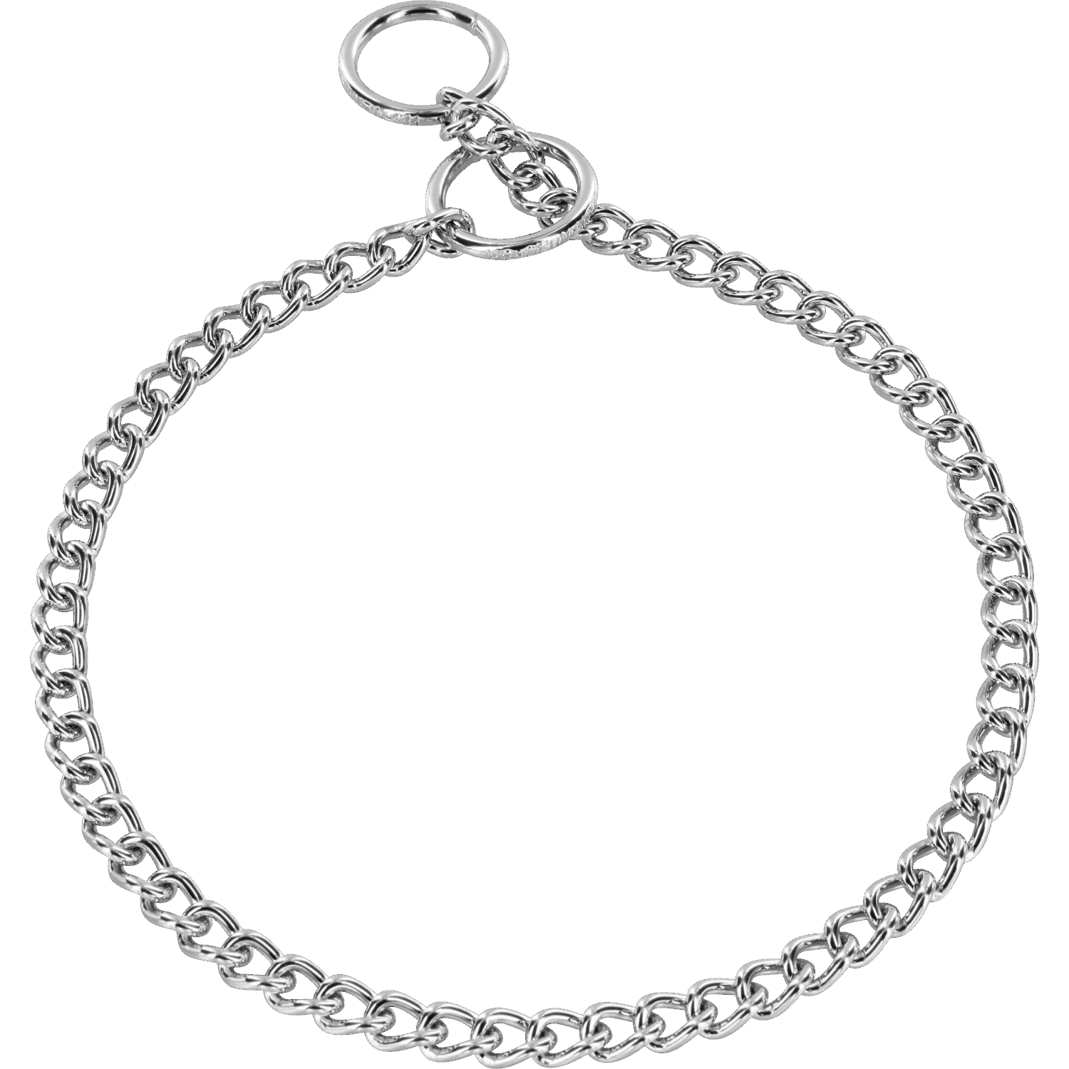 Halskette, runde, enge Glieder - Stahl verchromt, 3,0 mm | 51012_02.png | 1700898307
