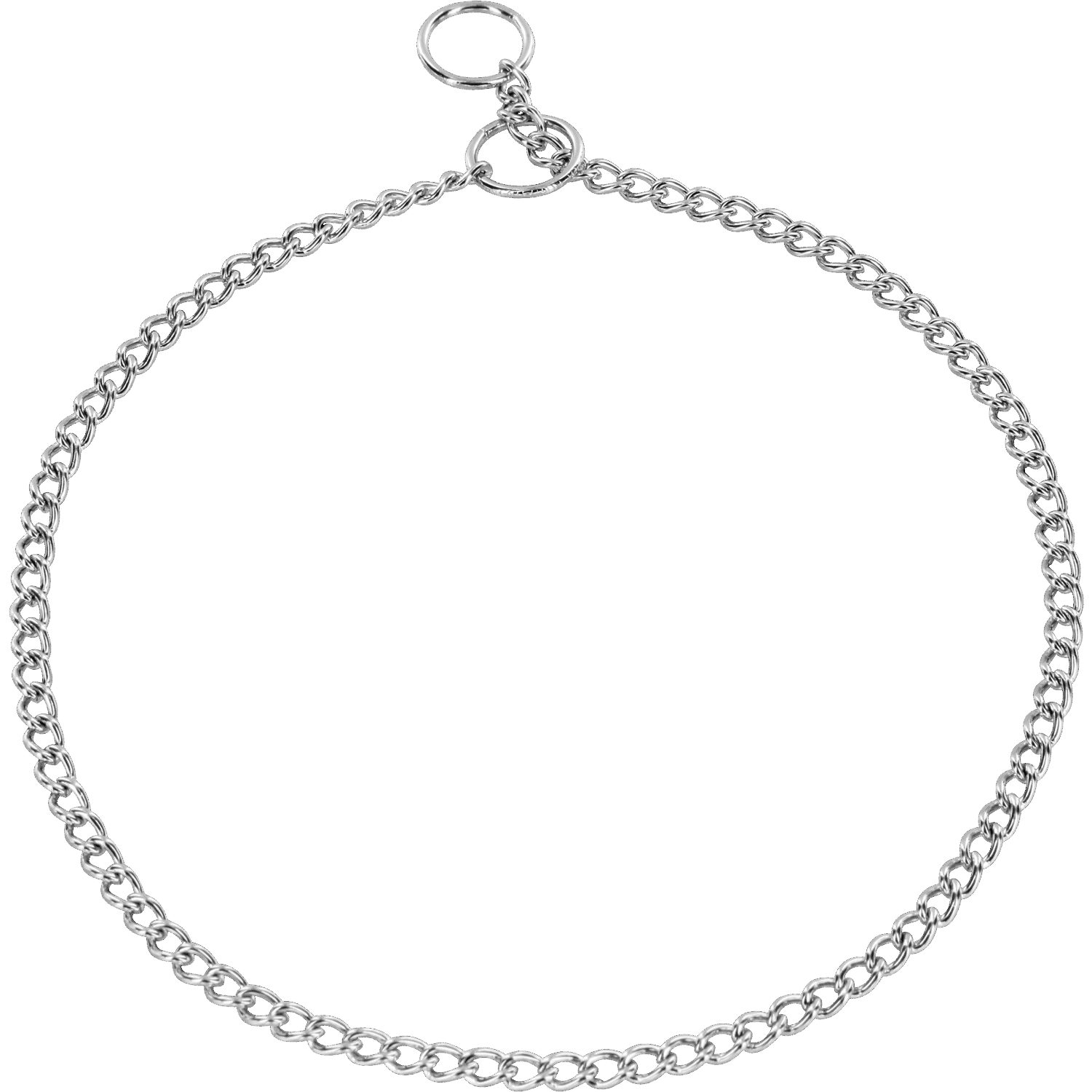 Halskette, runde Glieder - Stahl verchromt, 1,35 mm | 50201_02.png | 1700898299