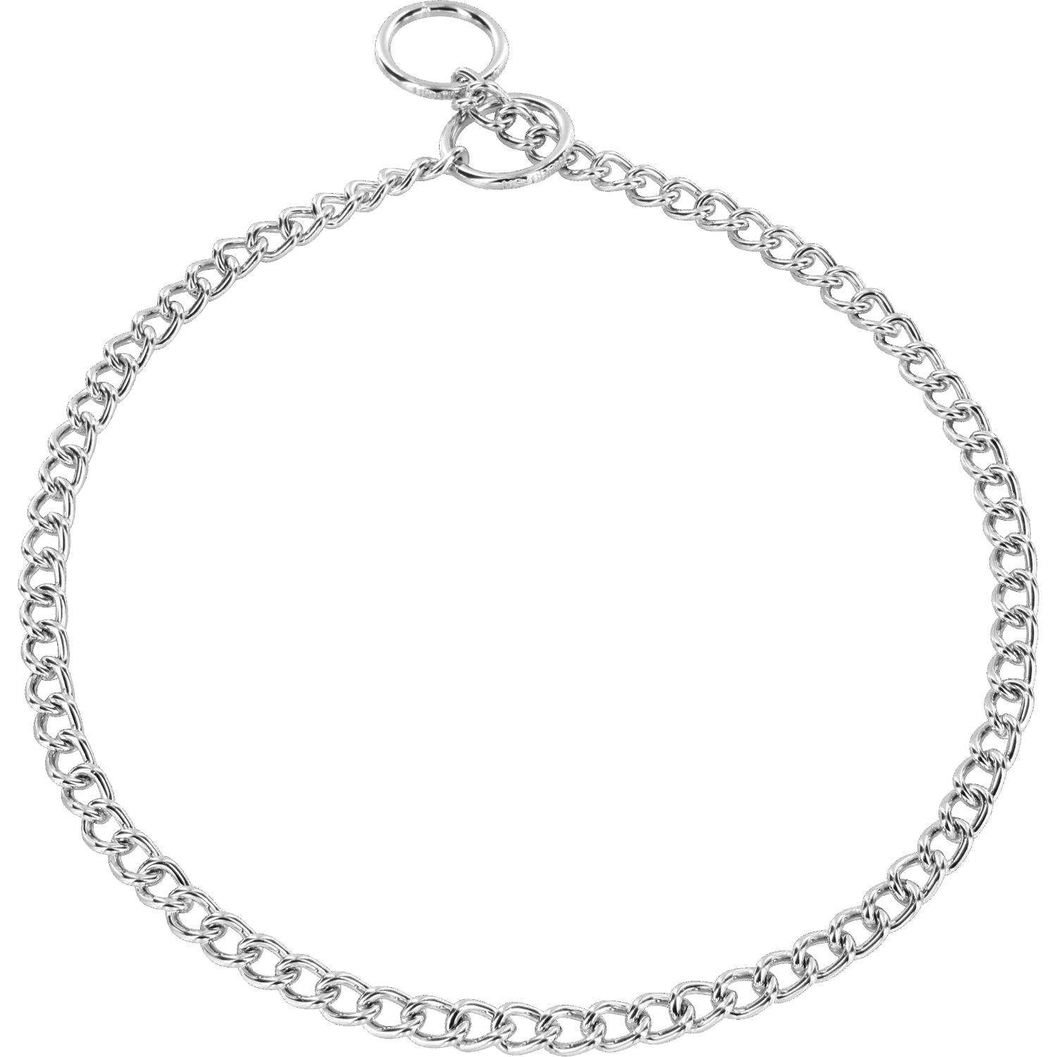 Halskette, runde Glieder - Stahl verchromt, 2,0 mm | 50803_02.png | 1700898300
