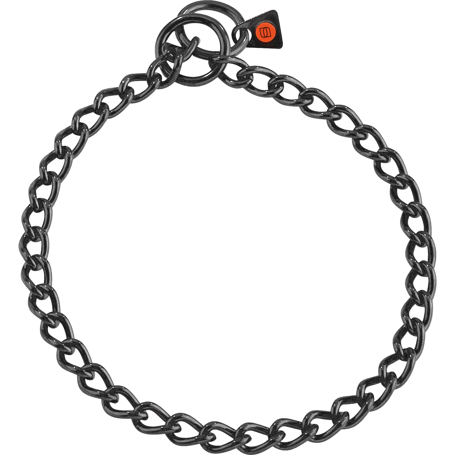Halskette, runde Glieder - Edelstahl Rostfrei schwarz, 3,0 mm | 51112_57.png | 1700898280