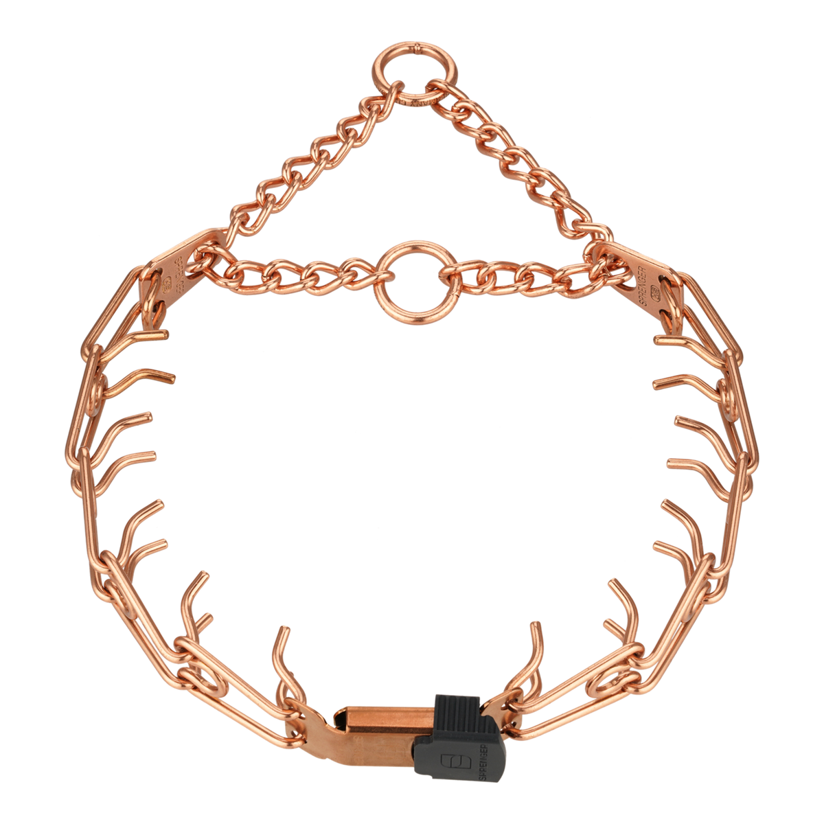 ULTRA-PLUS Dressurhalskette mit Centerplatte, Durchzugskette und ClicLock