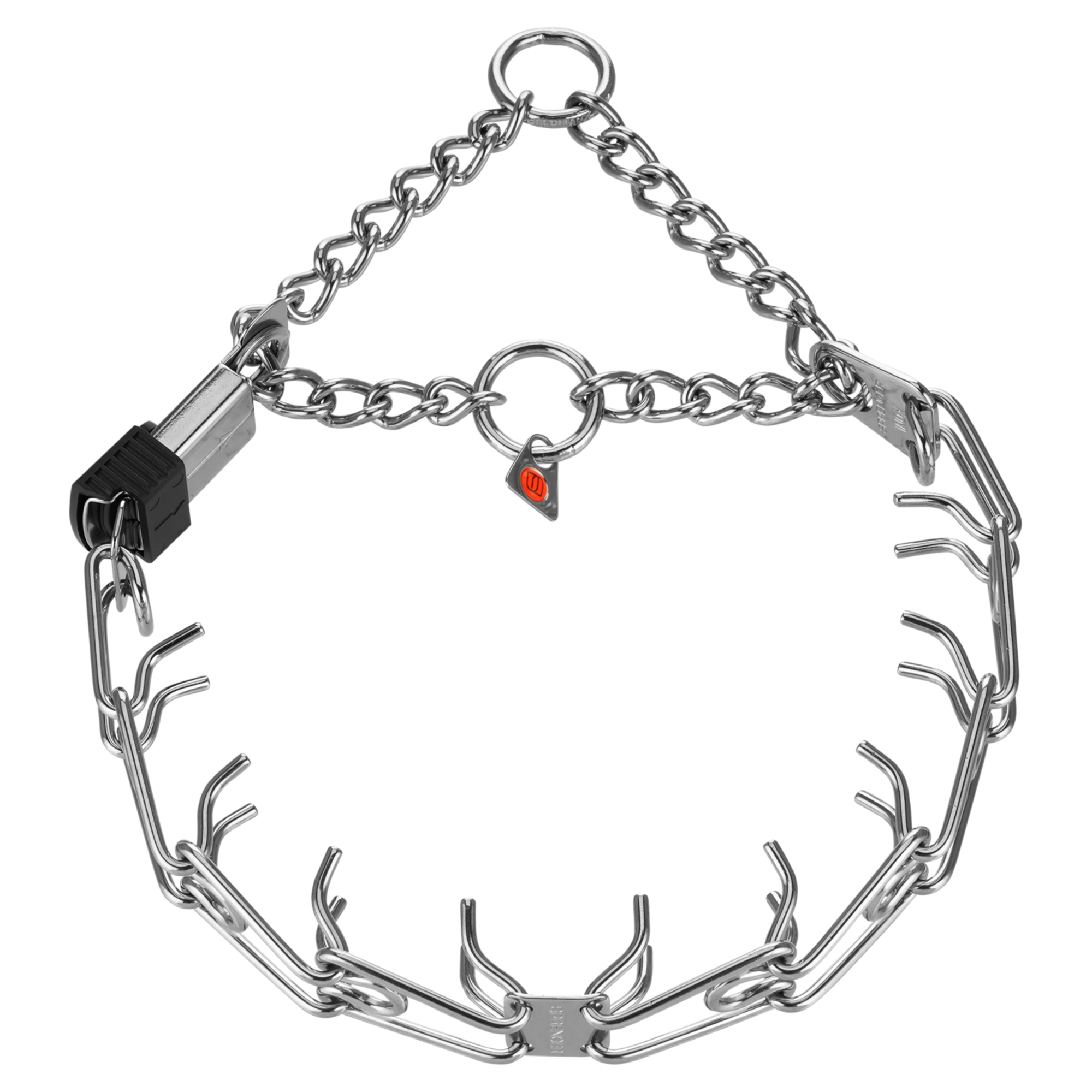 ULTRA-PLUS Dressurhalskette mit Centerplatte, Durchzugskette und ClicLock