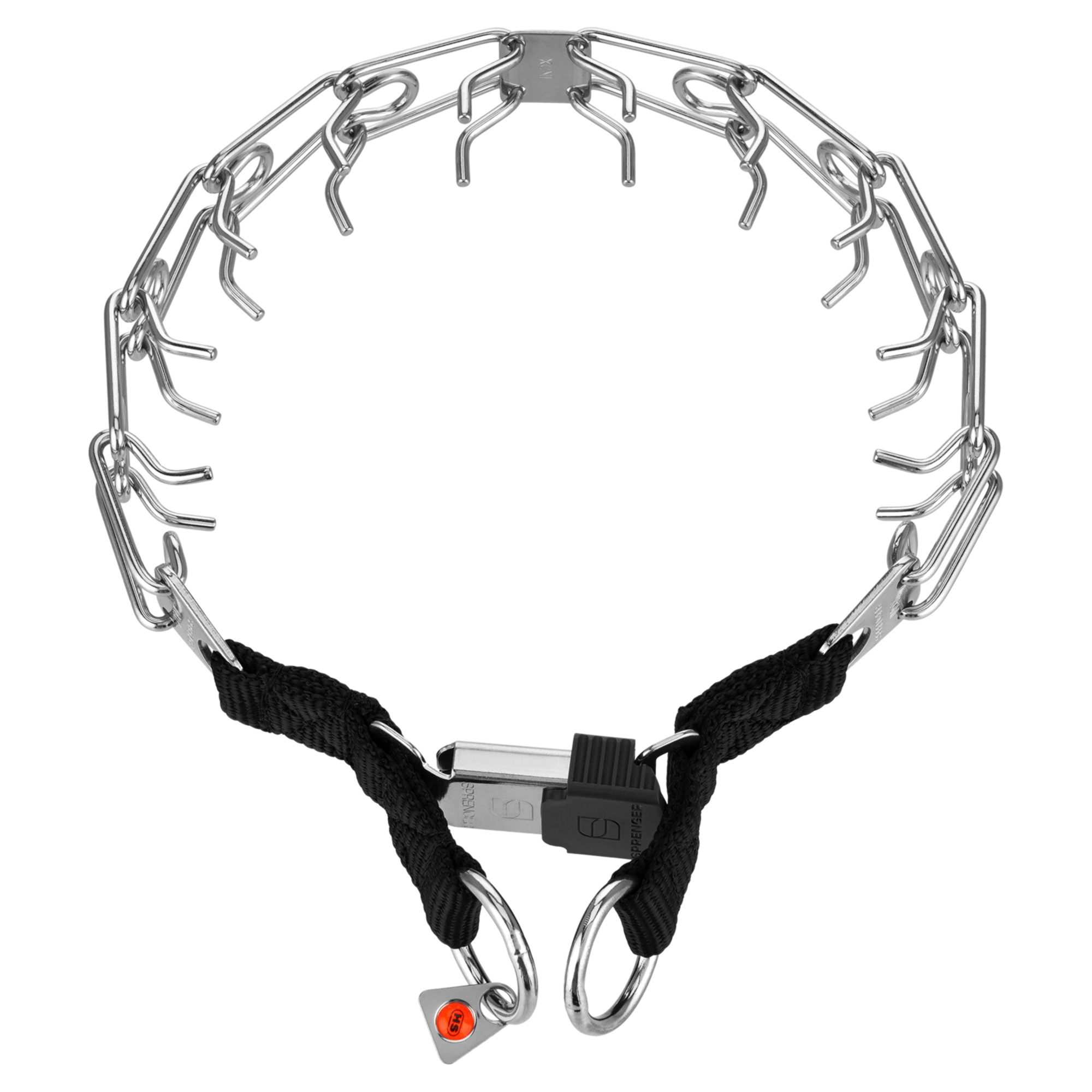 ULTRA-PLUS Dressurhalskette mit Centerplatte und ClicLock - Edelstahl Rostfrei