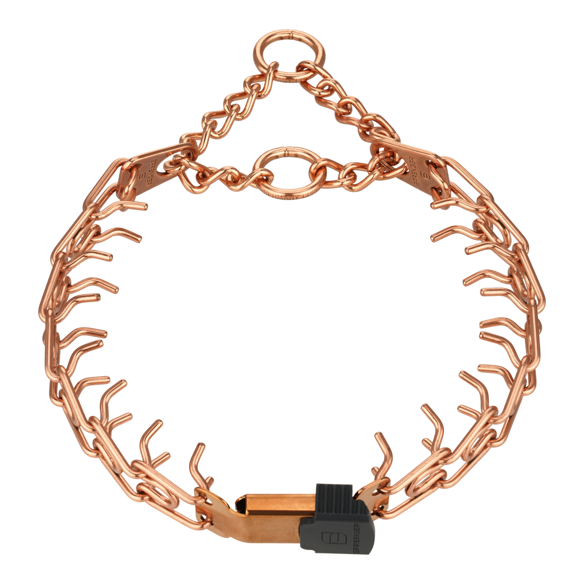 ULTRA-PLUS Dressurhalskette mit Centerplatte, Durchzugskette und ClicLock