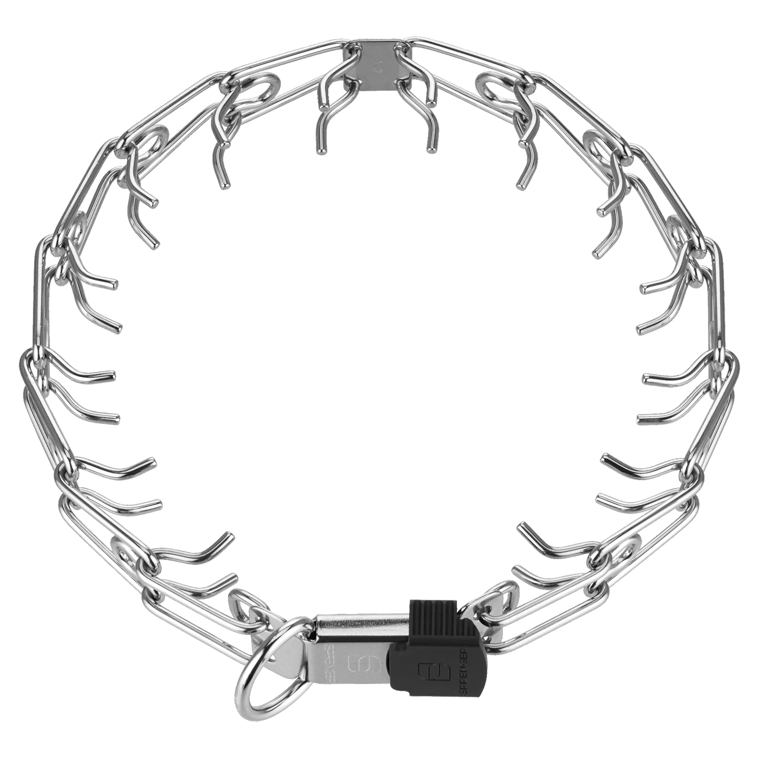 ULTRA-PLUS Dressurhalskette mit Centerplatte und ClicLock - Edelstahl Rostfrei