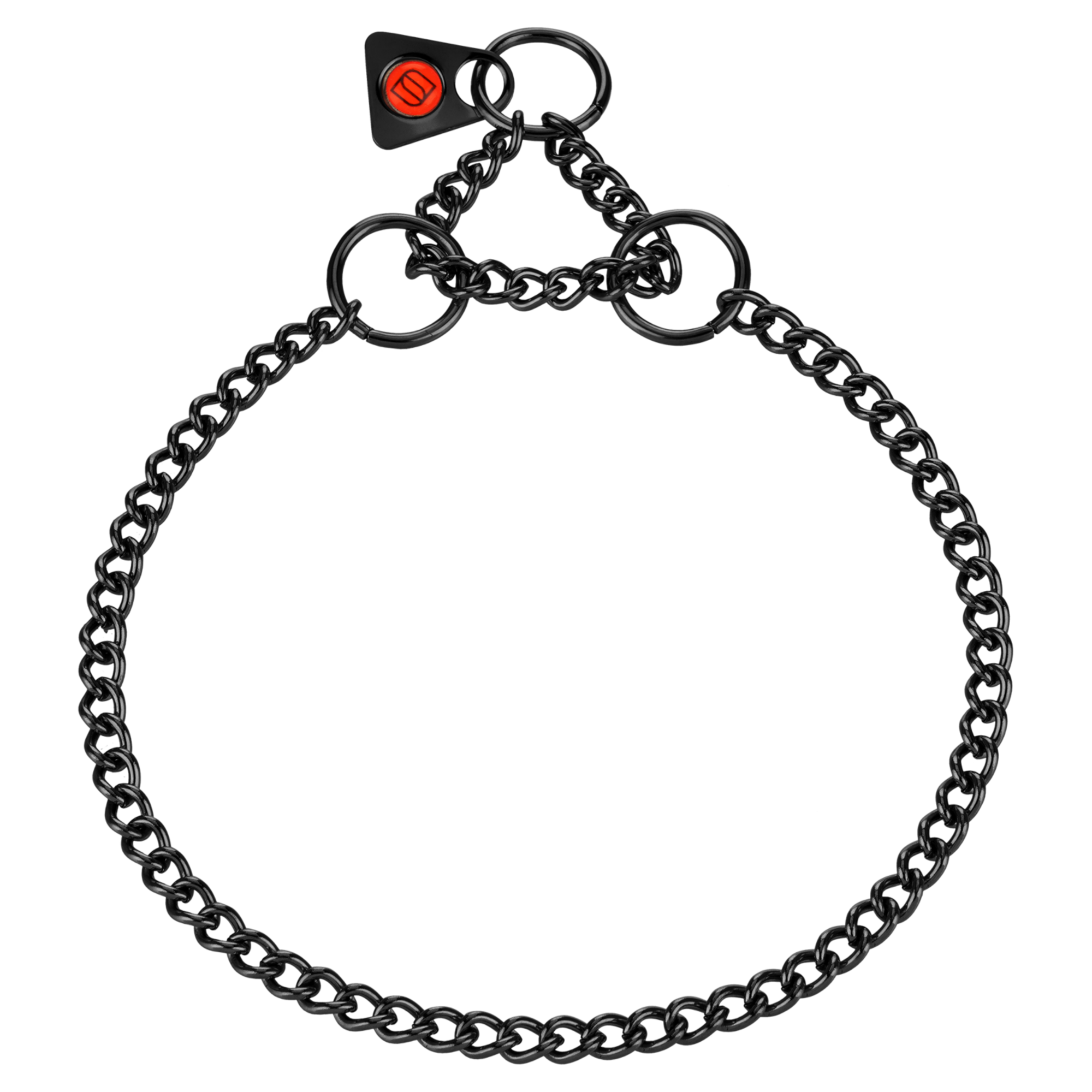 Halskette, runde Glieder - Edelstahl Rostfrei schwarz, 1,5 mm