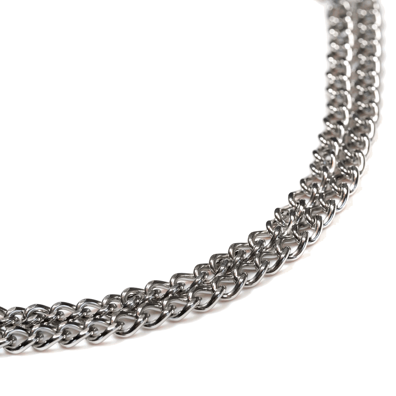Halskette, 2-reihig, flach geschliffene Glieder - Edelstahl Rostfrei, 2,0 mm | 50881-55_1.png | 1700898222