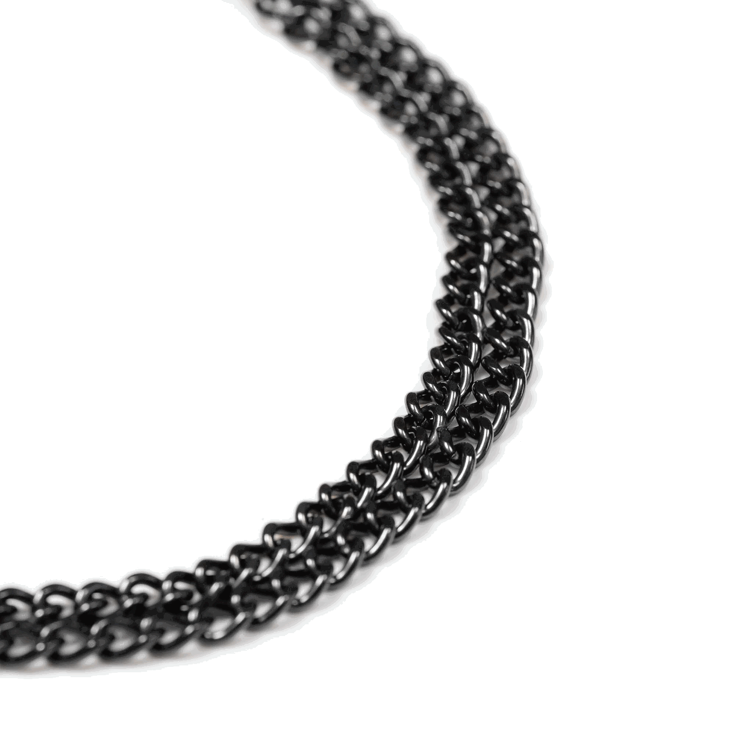 Halskette, 2-reihig, flach geschliffene Glieder - Edelstahl Rostfrei schwarz, 2,0 mm | 50881-57.4.png | 1700898278