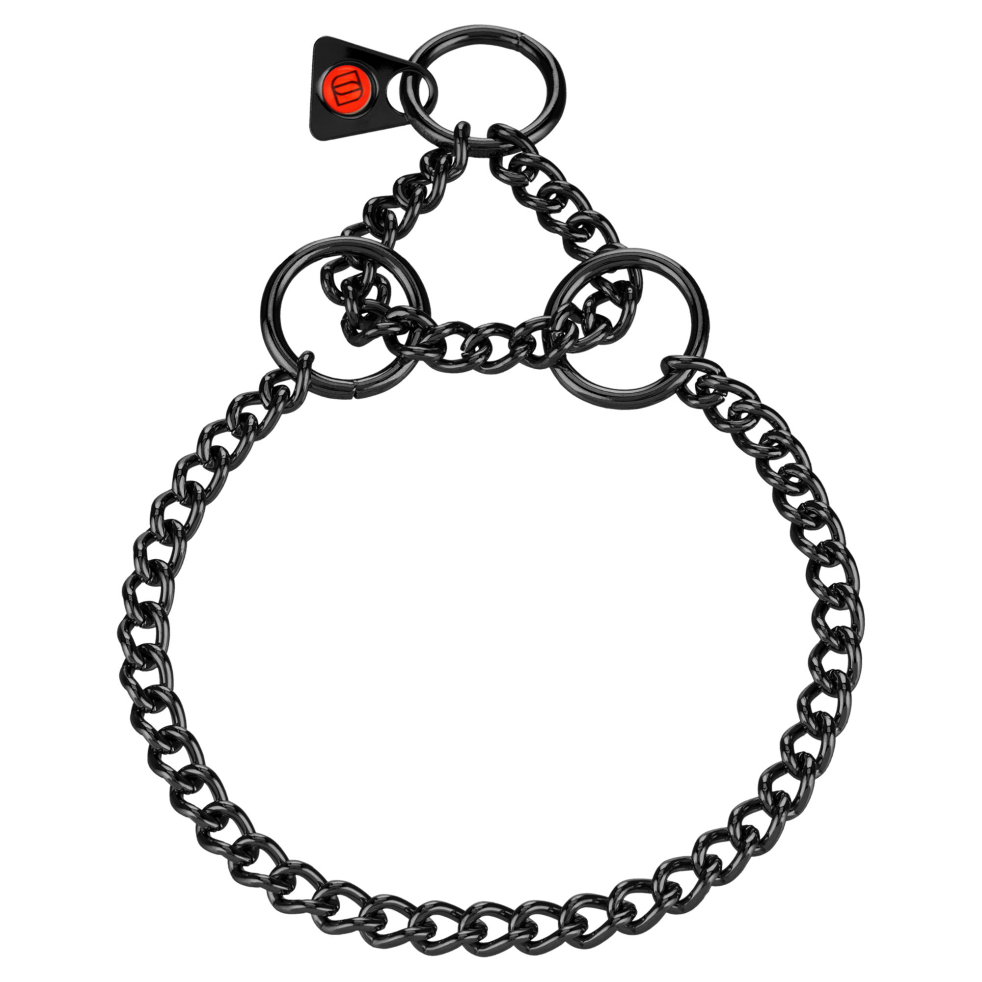 Halskette, runde Glieder - Edelstahl Rostfrei schwarz, 2,0 mm