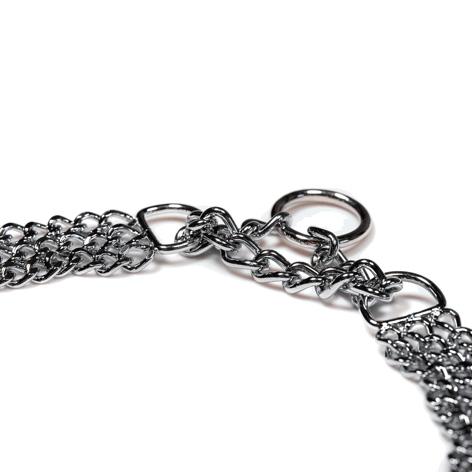 Halskette, 3-reihig, flach geschliffene Glieder - Stahl verchromt, 2,0 mm | 50883_02-11.png | 1700898303