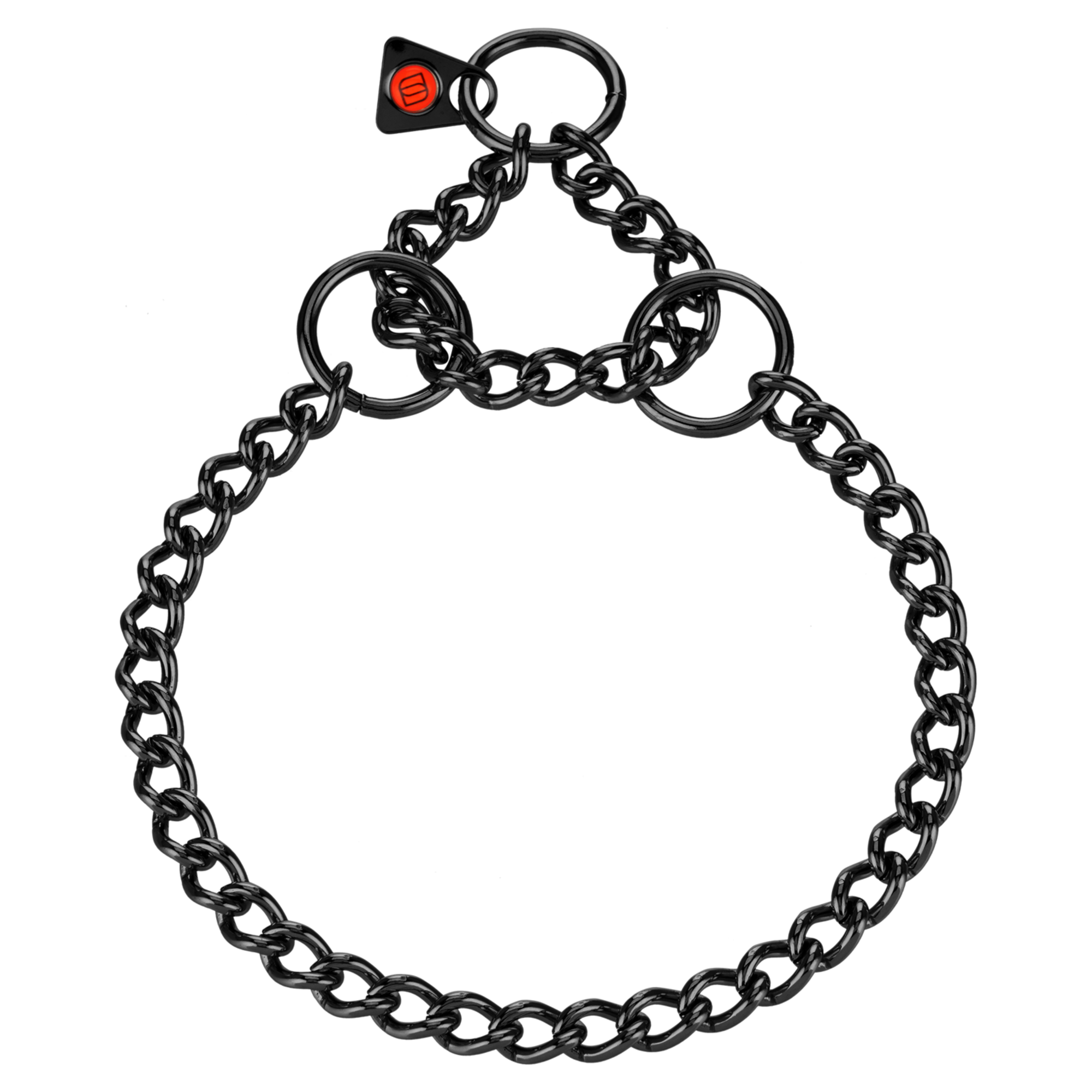 Halskette, runde Glieder - Edelstahl Rostfrei schwarz, 2,5 mm