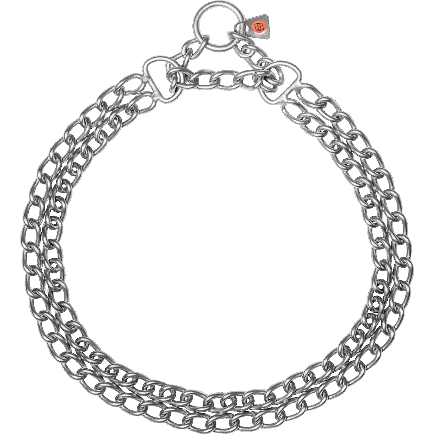 Halskette, 2-reihig - Edelstahl Rostfrei matt, 3,0 mm