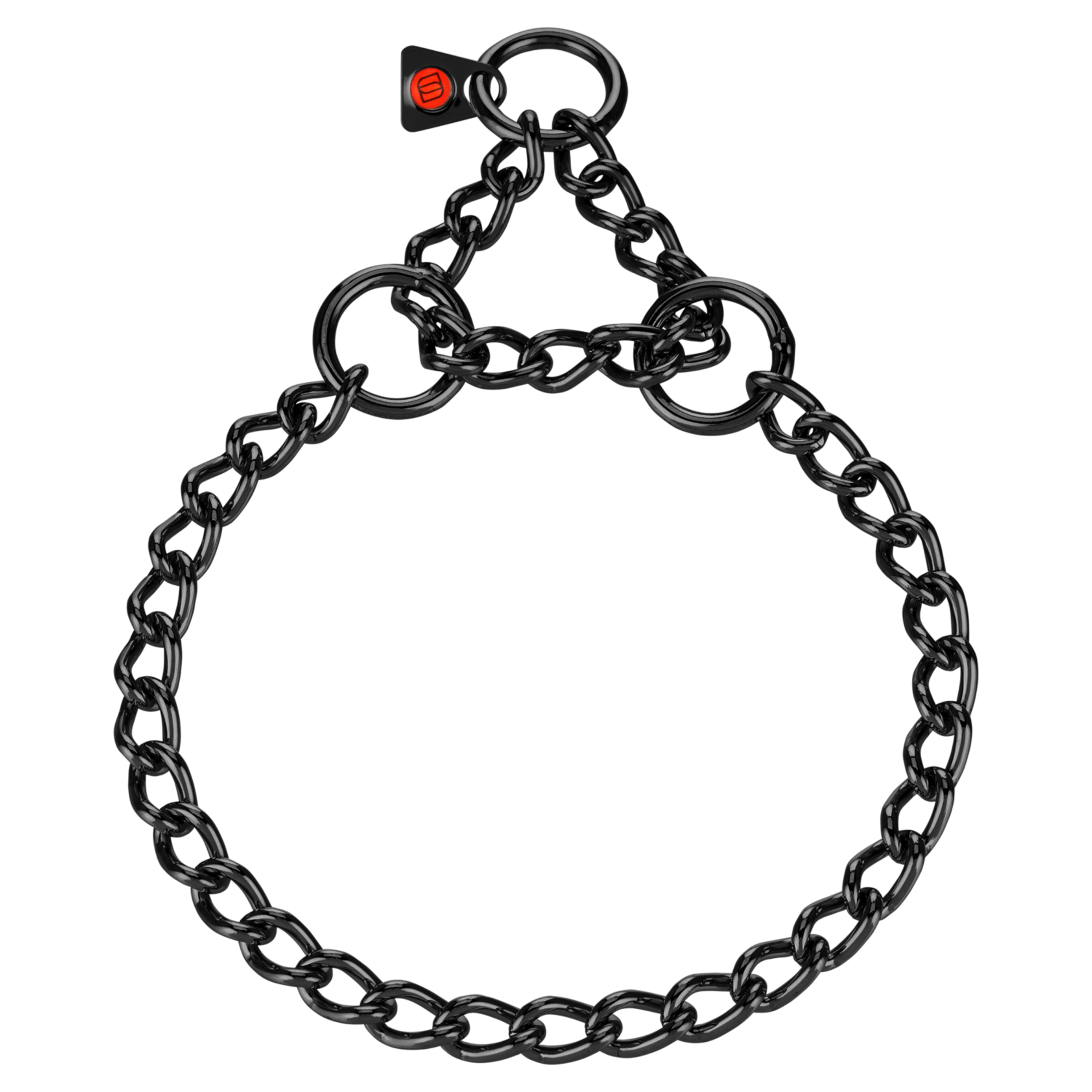 Halskette, runde Glieder - Edelstahl Rostfrei schwarz, 3,0 mm