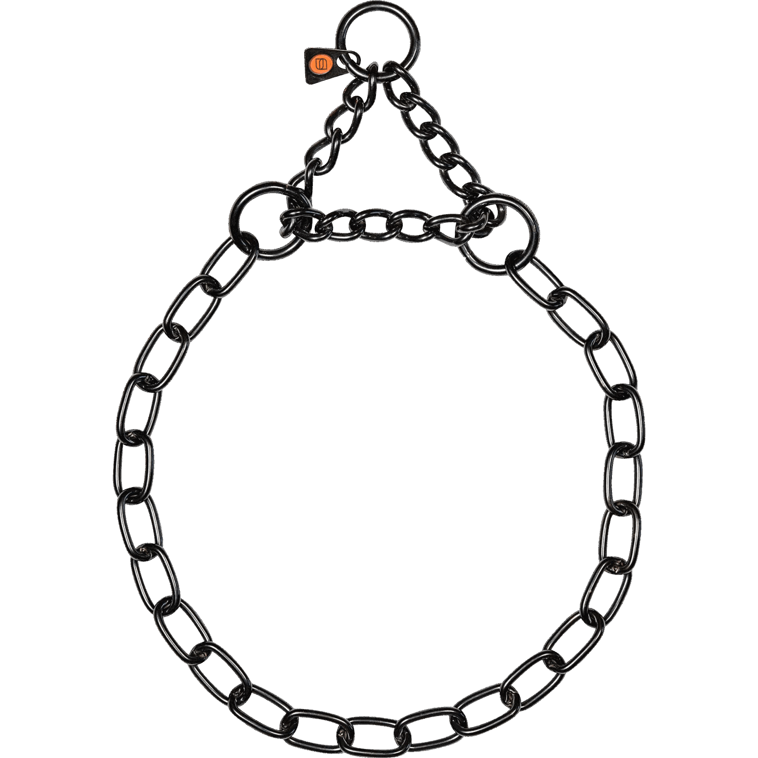 Halskette, medium, mit Durchzugskette - Edelstahl Rostfrei schwarz, 3,0 mm