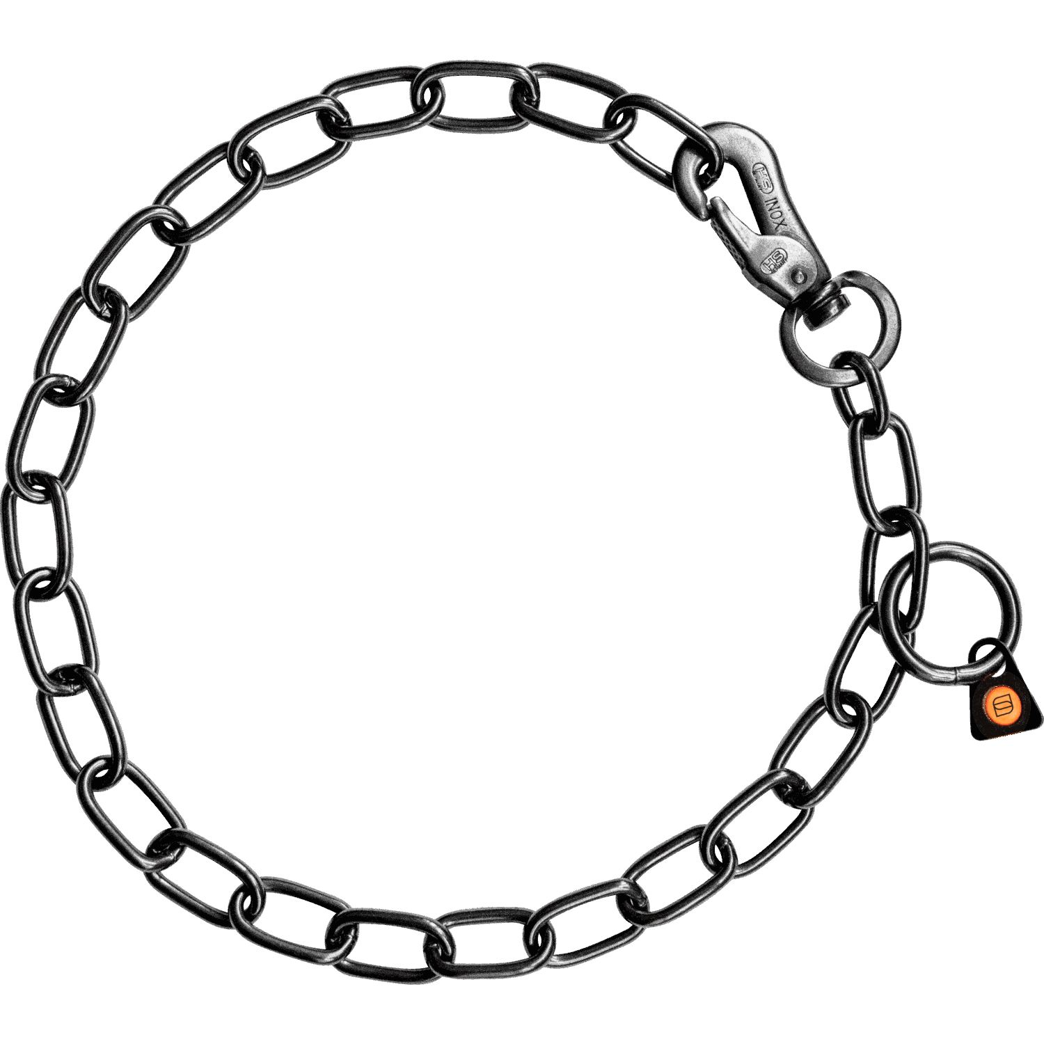 Halskette, verstellbar - mit SPRENGER-Haken - 3,0 mm Edelstahl Rostfrei schwarz | 51547-57.png | 1700898289