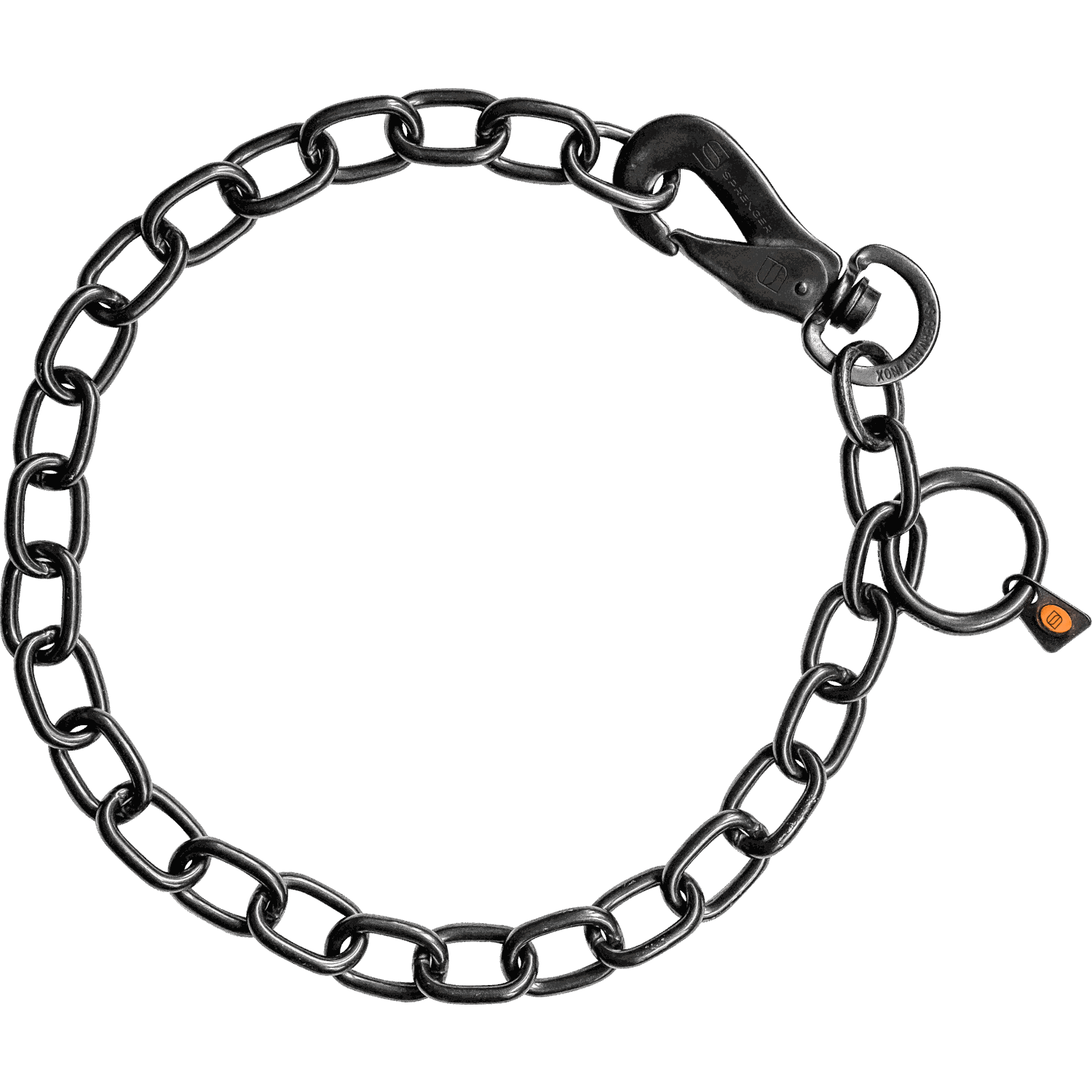 Halskette, verstellbar - mit SPRENGER-Haken, stark - Edelstahl Rostfrei schwarz, 4,0 mm | 51647-57-1.png | 1700898293