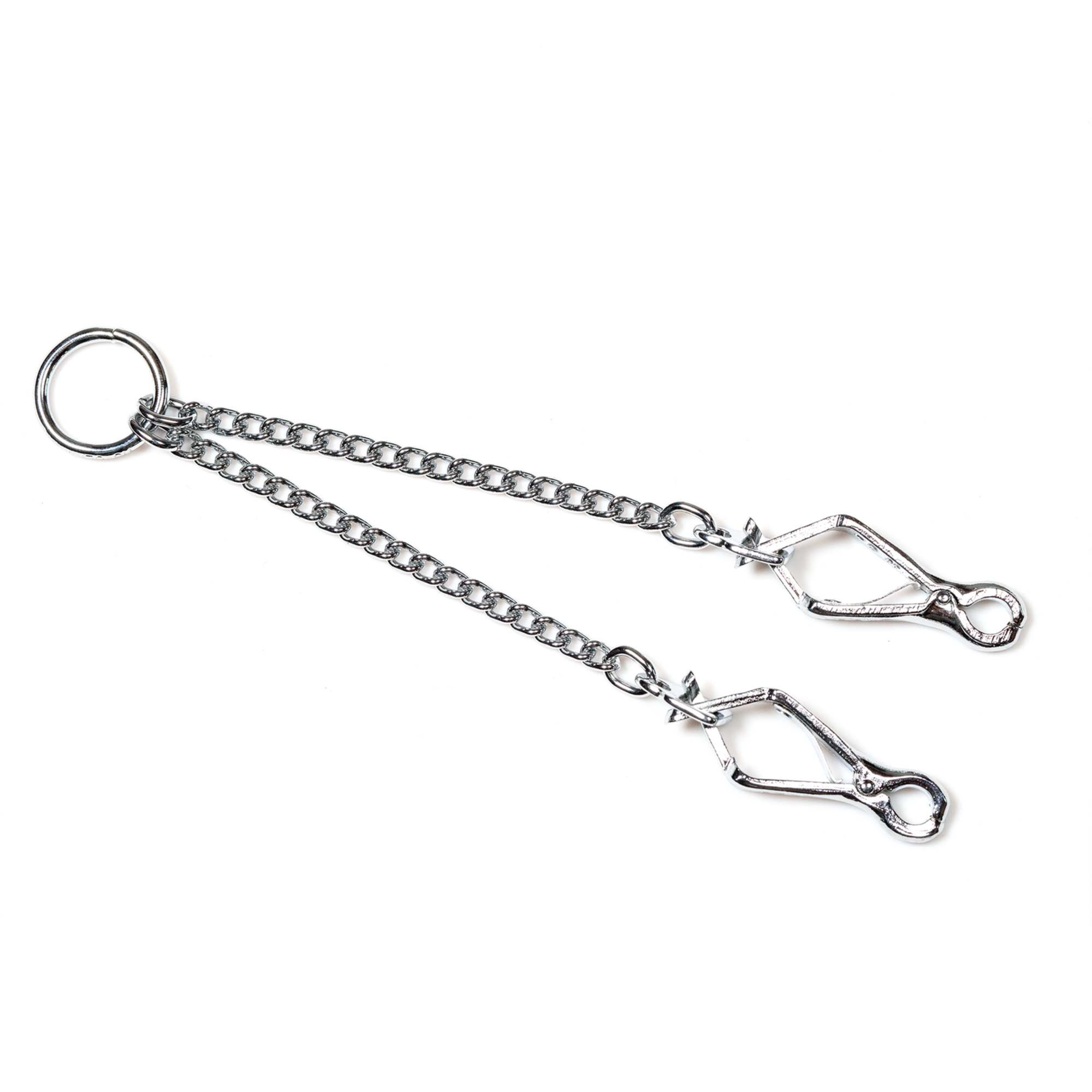 Koppelkette mit SPRENGER-Zangenhaken - Stahl verchromt, 1,5 mm, 38 cm
