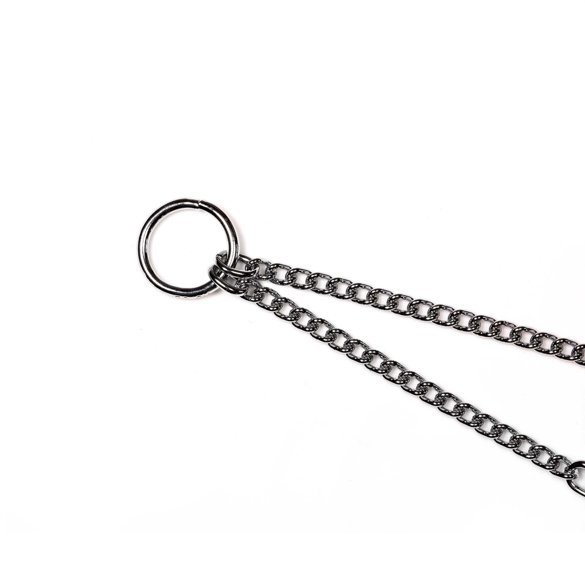 Koppelkette mit SPRENGER-Zangenhaken - Stahl verchromt, 1,5 mm, 38 cm