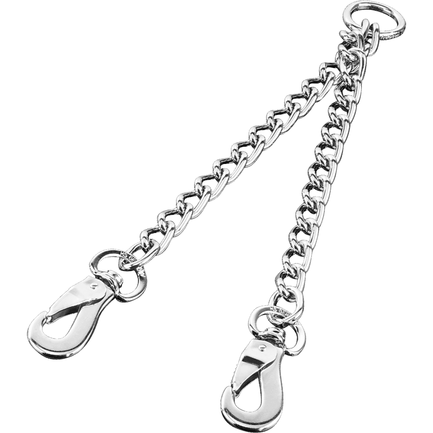 Koppelkette mit Karabinerhaken - Stahl verchromt, 4 mm, 61 cm