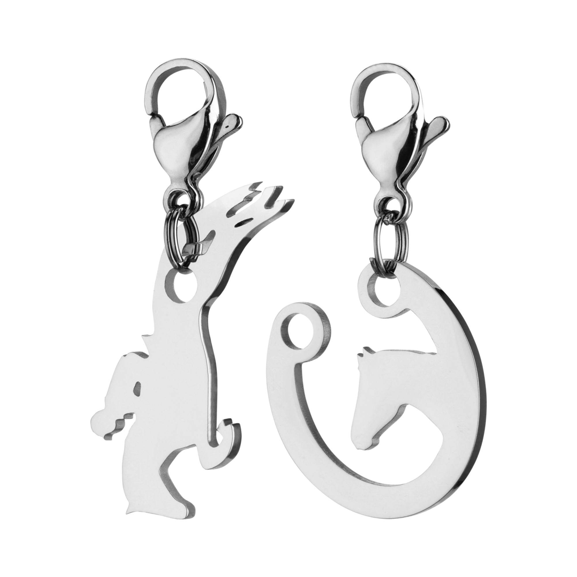 Set 4 Charms Springpferd & Hufeisen