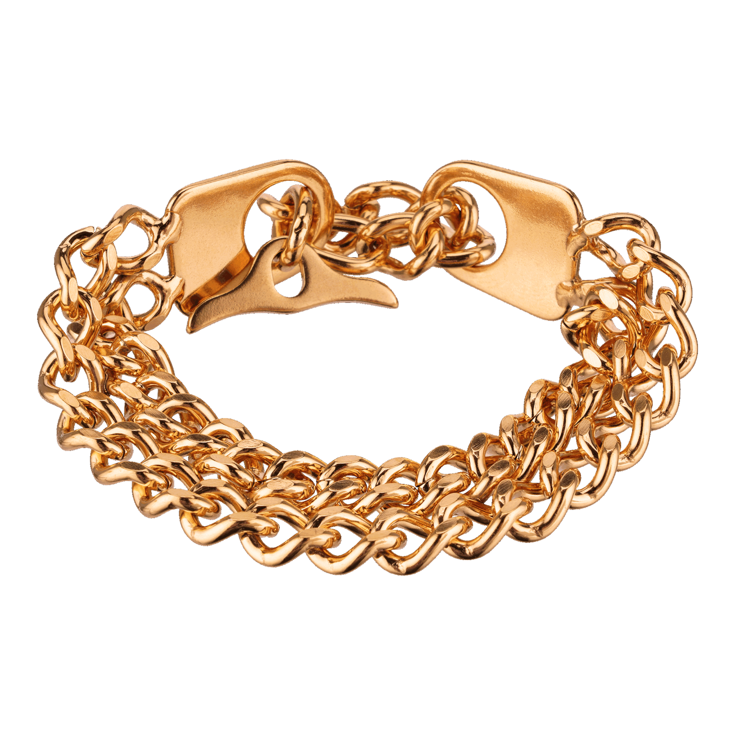 Armband 2-reihig, Edelstahl roségold (18 Karat Hartvergoldung)