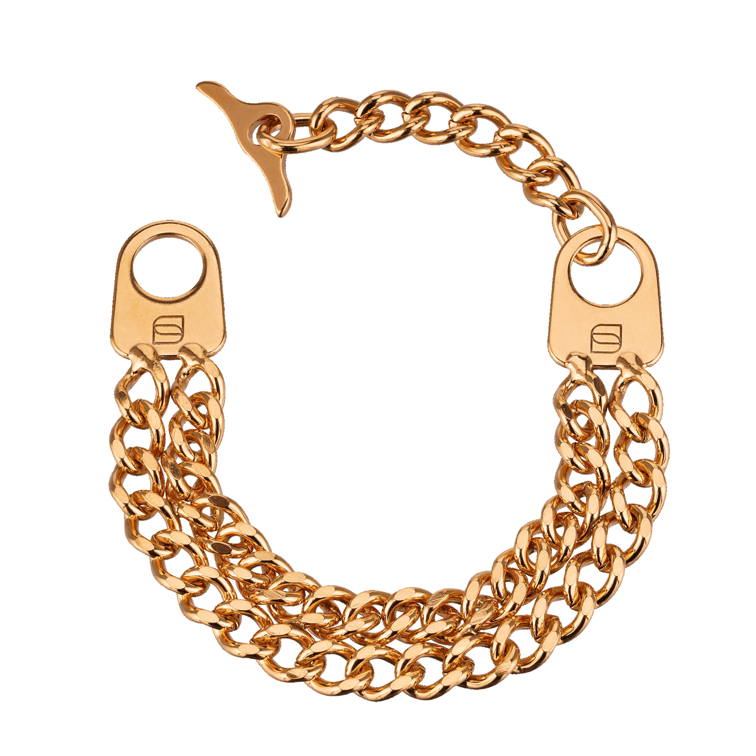 Armband 2-reihig, Edelstahl roségold (18 Karat Hartvergoldung)
