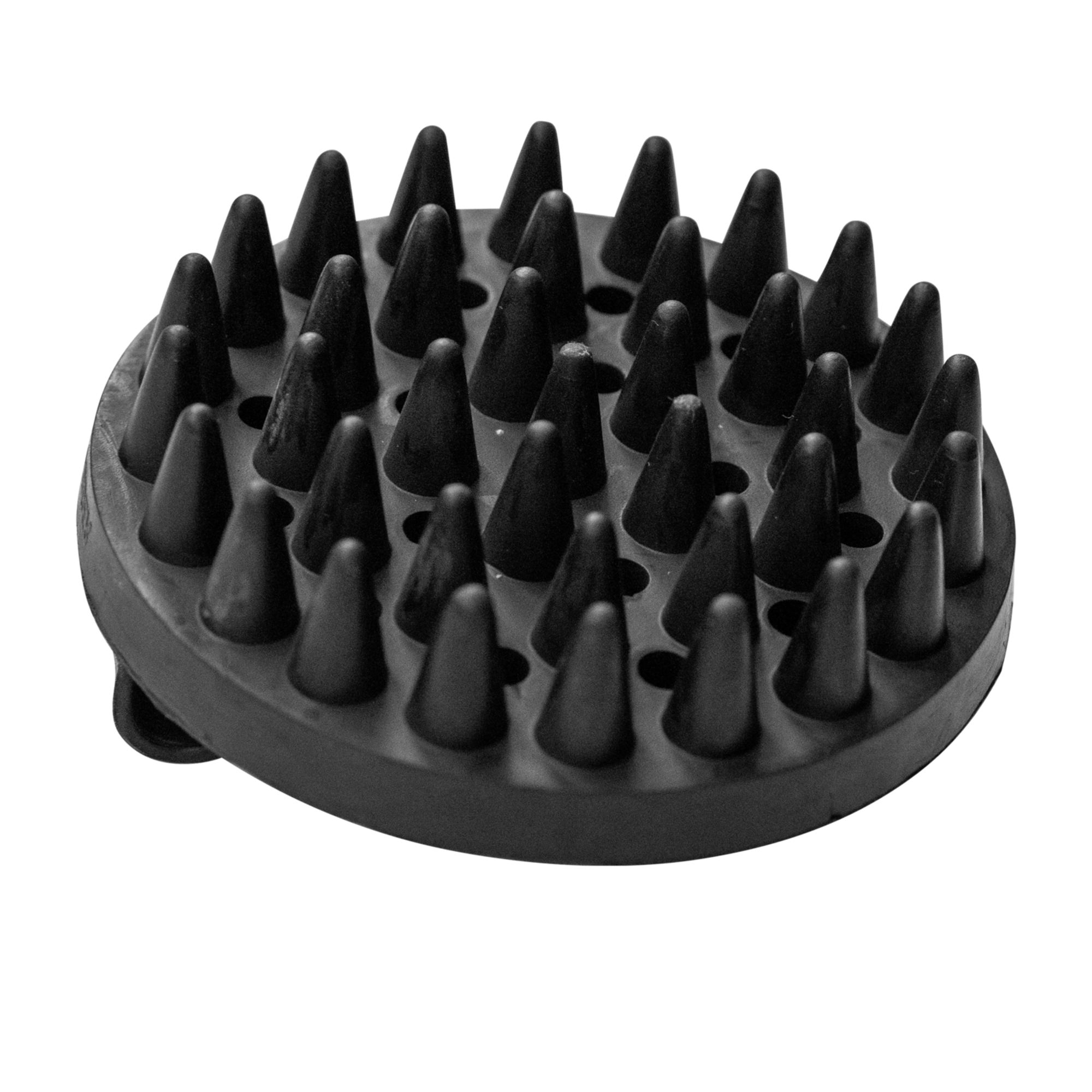 Striegel, oval - Gummi, schwarz, 150 x 100 mm