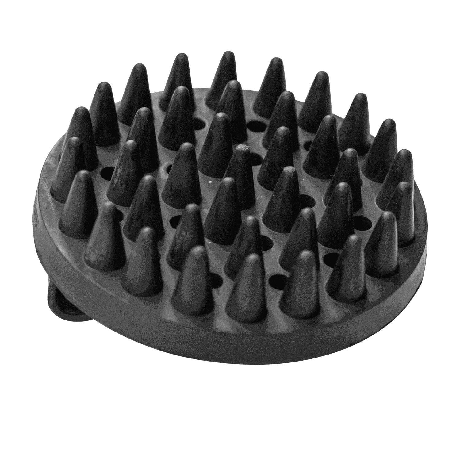 Striegel, oval - Gummi, schwarz, 150 x 100 mm
