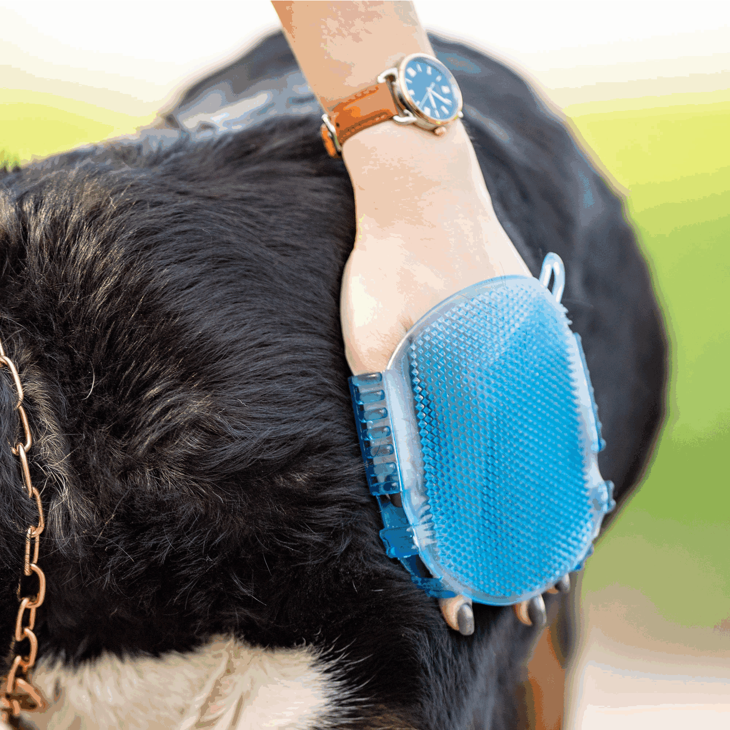 Gel-Massagehandschuh - Kunststoff, pastell blau