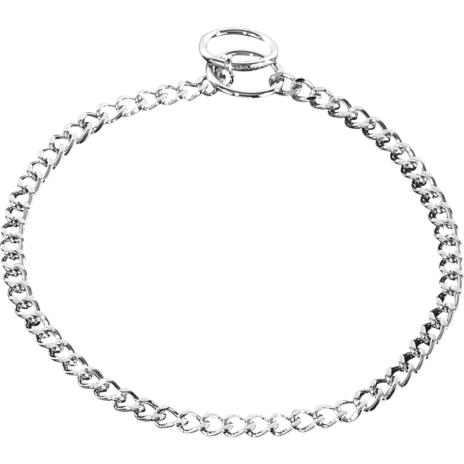 Halskette, flach geschliffene Glieder - Stahl verchromt, 2,0 mm | 50822_02.png | 1700898301