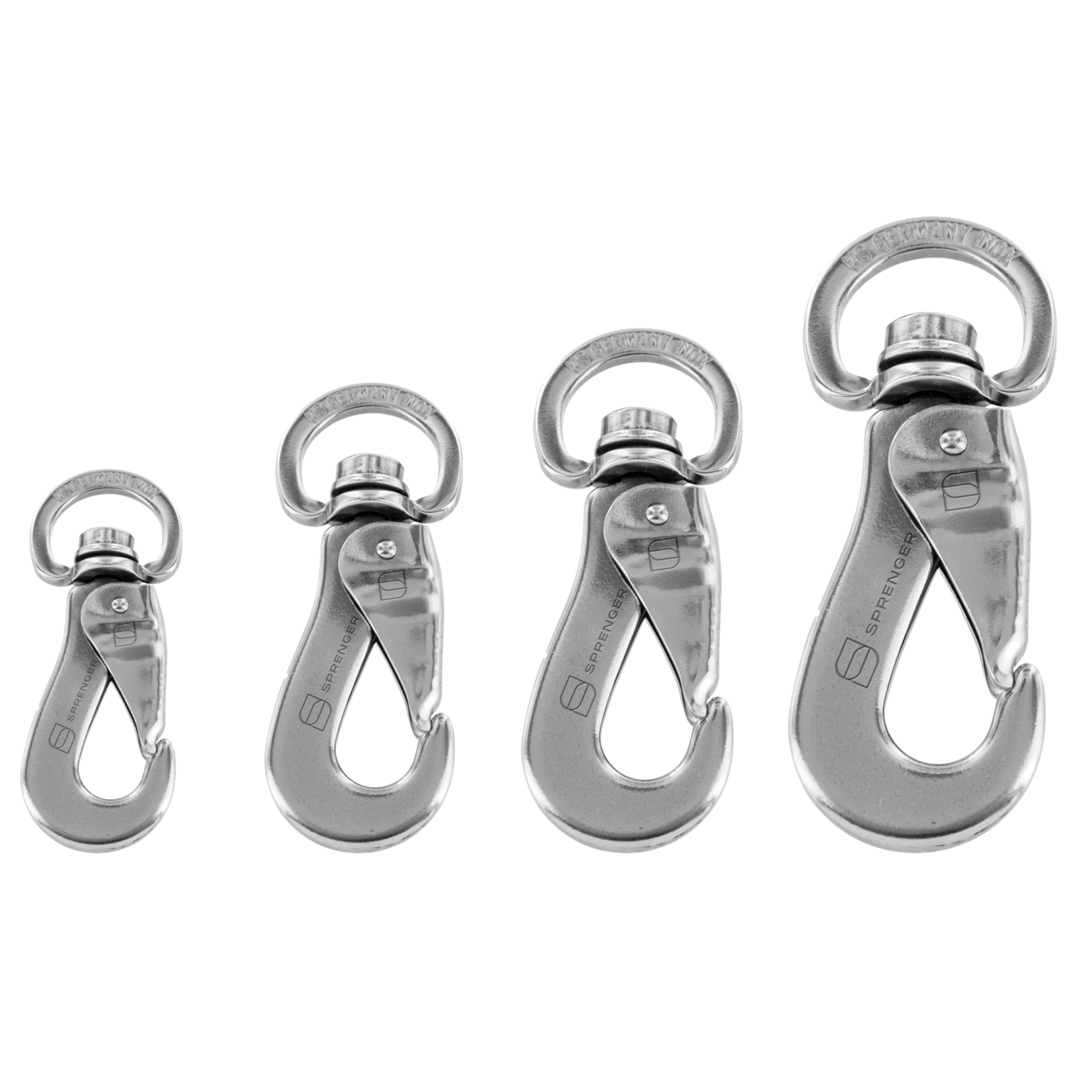 SPRENGER Karabinerhaken mit runder Öse- Edelstahl Rostfrei
