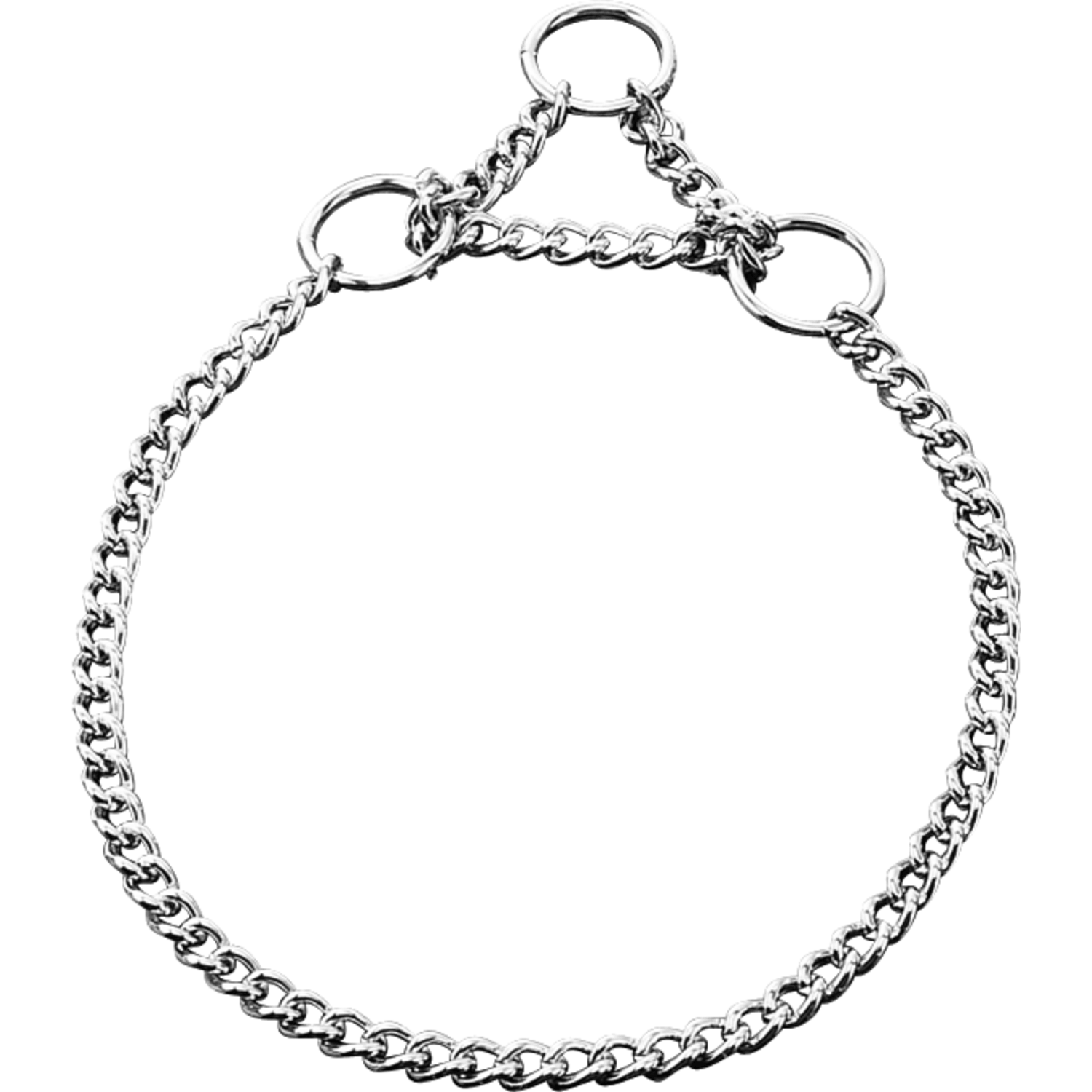 Halskette mit Zugbegrenzung - Stahl verchromt, 1,5 mm | 50781_02.png | 1700898300